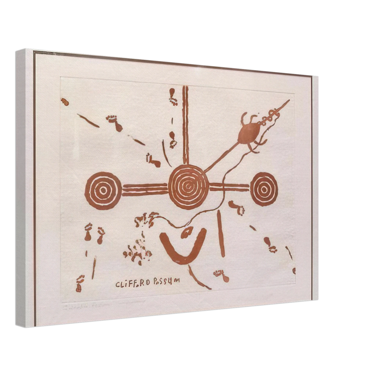 Clifford Possum Tjapaltjarri - Ngarlu, Love Story - 1994 Canvas - 70x100 cm / 28x40 inches-canvas