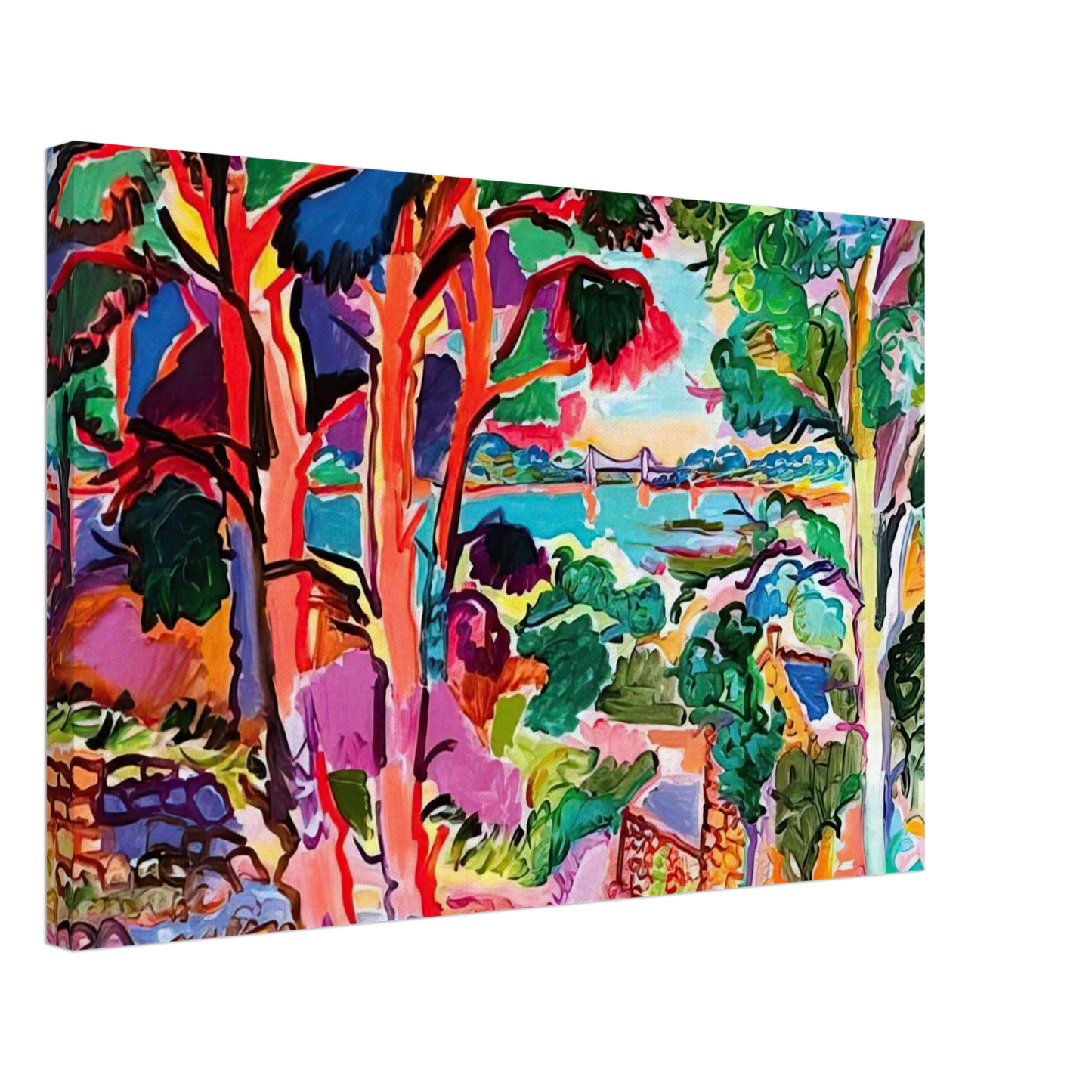 Charles Lapicque - Le trieux a Lancerf - 1957 Canvas - 70x100 cm / 28x40 inches-canvas