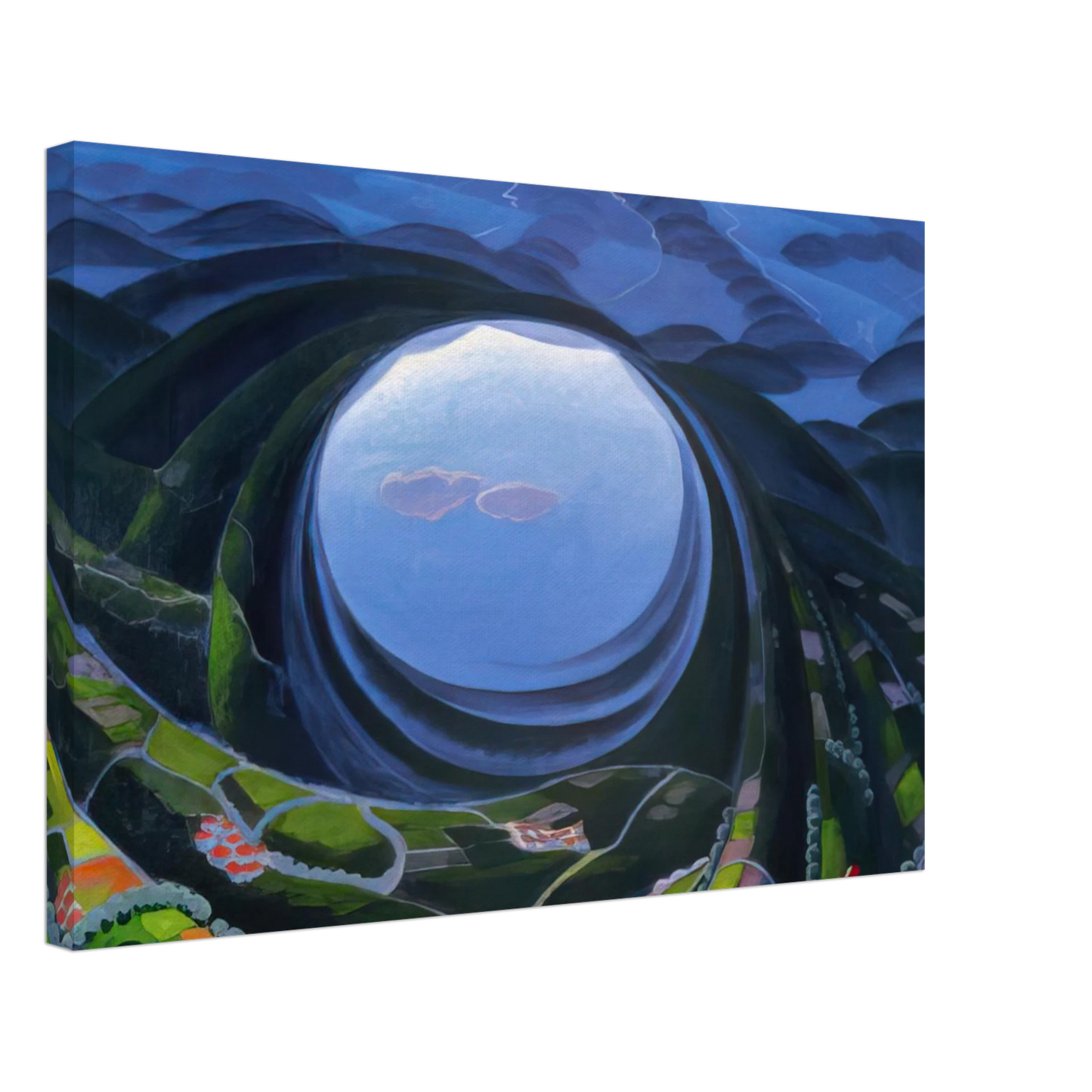 Gerardo Dottori - Primavera Umbria - 1923 Canvas - 70x100 cm / 28x40 inches-canvas