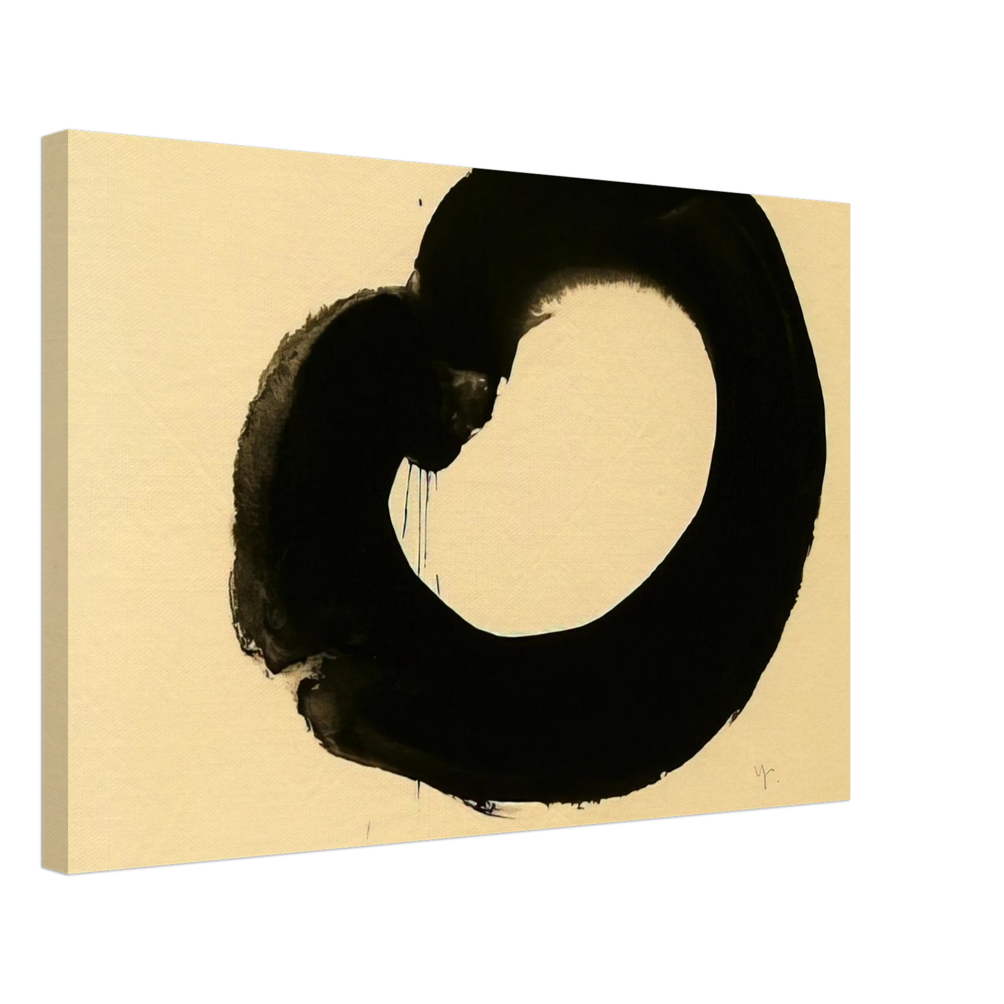 Jiro Yoshihara - Untitled - Art Informel, Zen Canvas - 70x100 cm / 28x40 inches-canvas