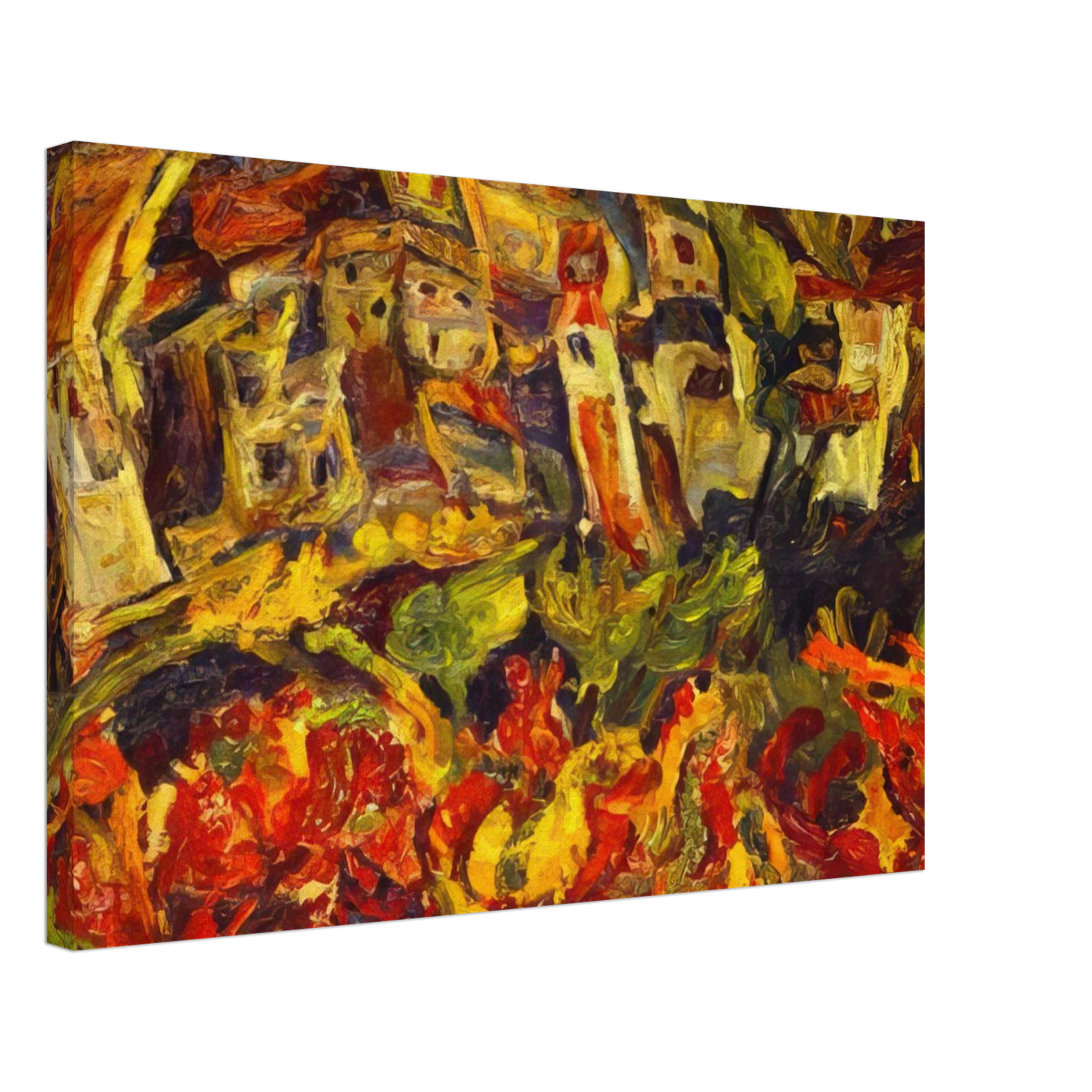 Chaim Soutine - HOUSES WITH POINTED ROOFS Canvas - 70x100 cm / 28x40 inches-canvas