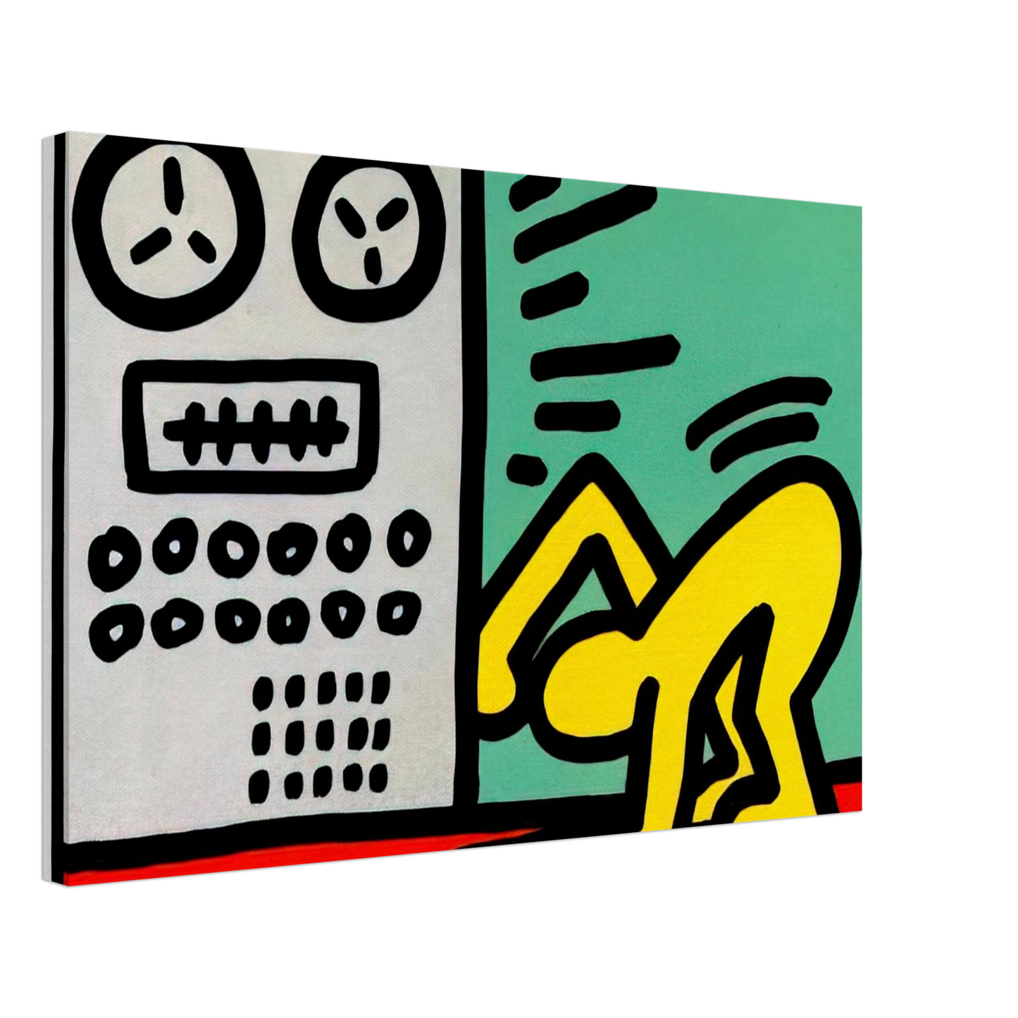 Keith Haring - POP SHOP III 1989 Canvas - 70x100 cm / 28x40 inches-canvas