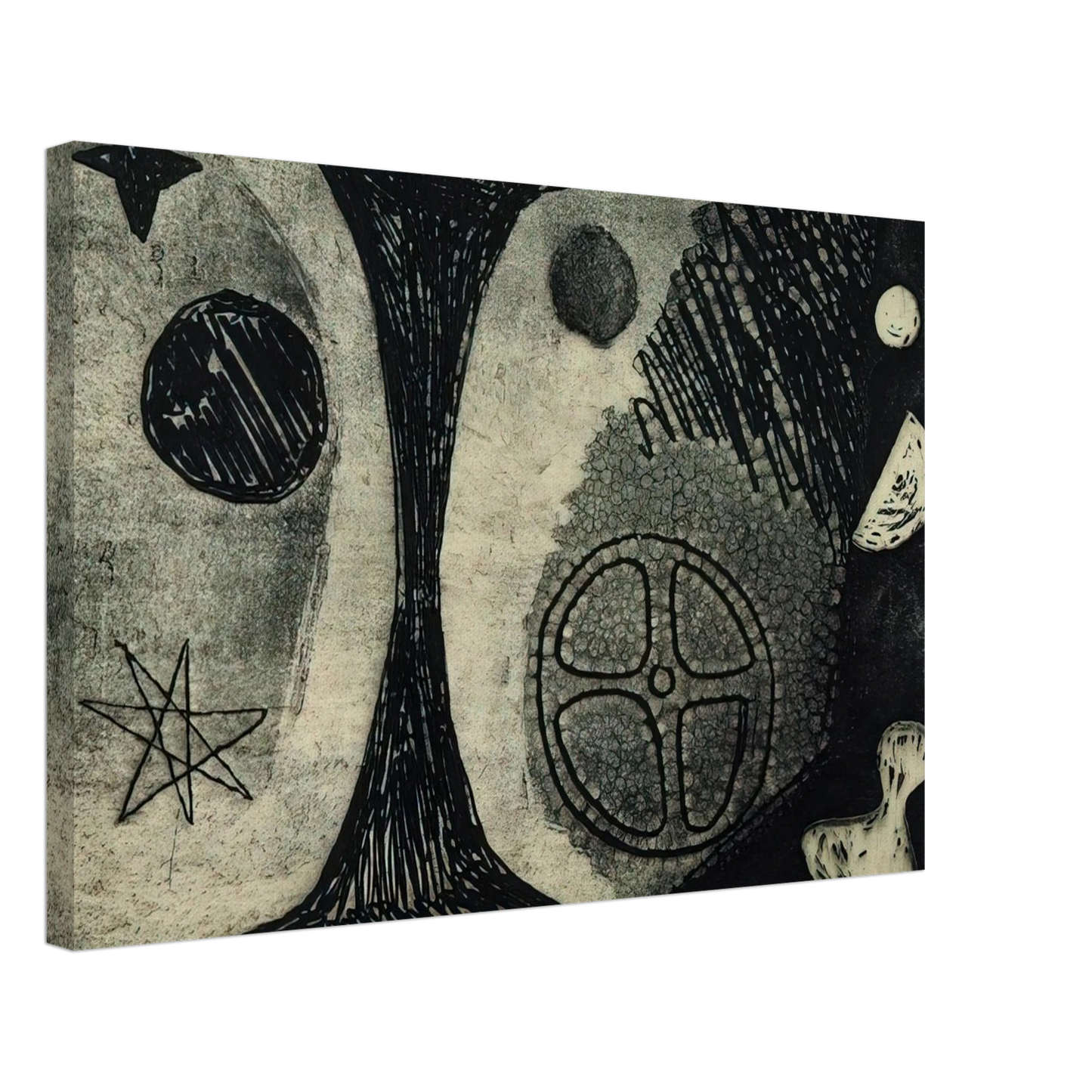 Alexander Calder - THE BIG I 1944 Canvas - 70x100 cm / 28x40 inches-canvas