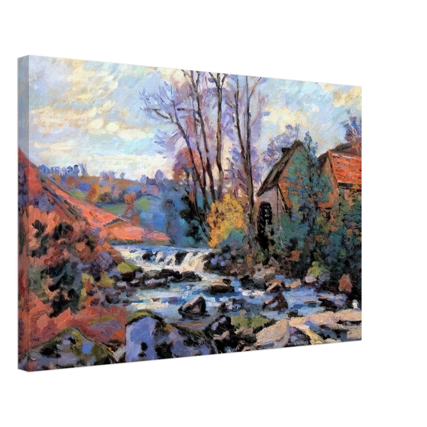Armand Guillaumin - Moulin Bouchardon, Crozant - 1895 Canvas - 40x60 cm / 16x24 inches-canvas