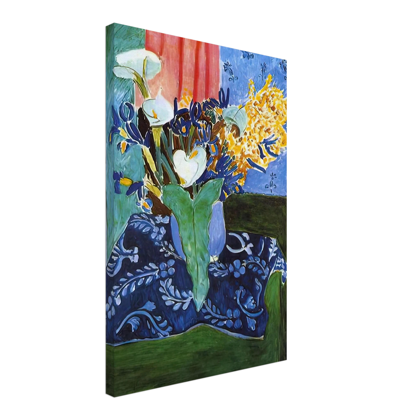 Henri Matisse - CALLA LILIES IRISES AND MIMOSAS 1913 Canvas - 70x100 cm / 28x40 inches-canvas
