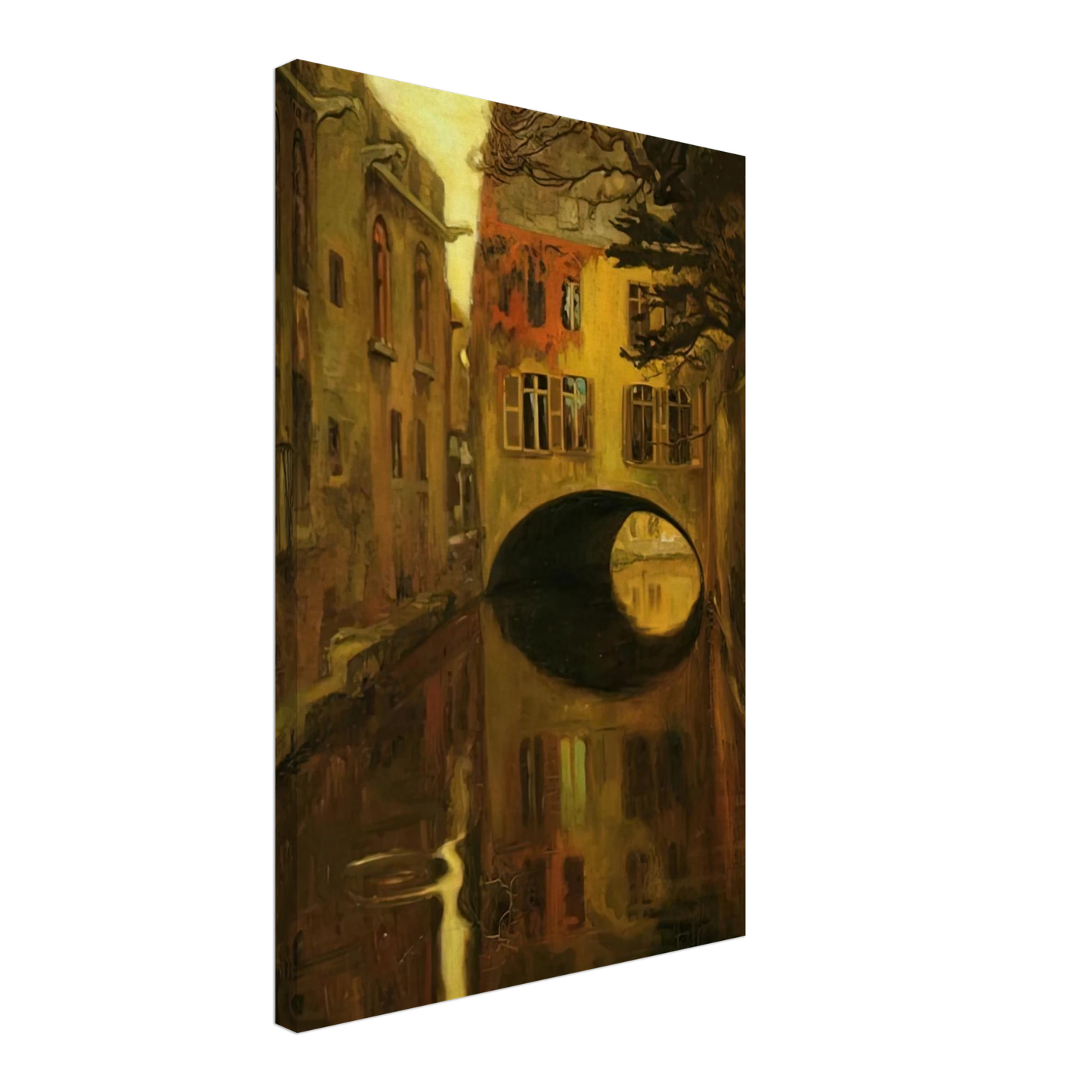 Diego Rivera - HOUSE OVER THE BRIDGE Canvas - 70x100 cm / 28x40 inches-canvas