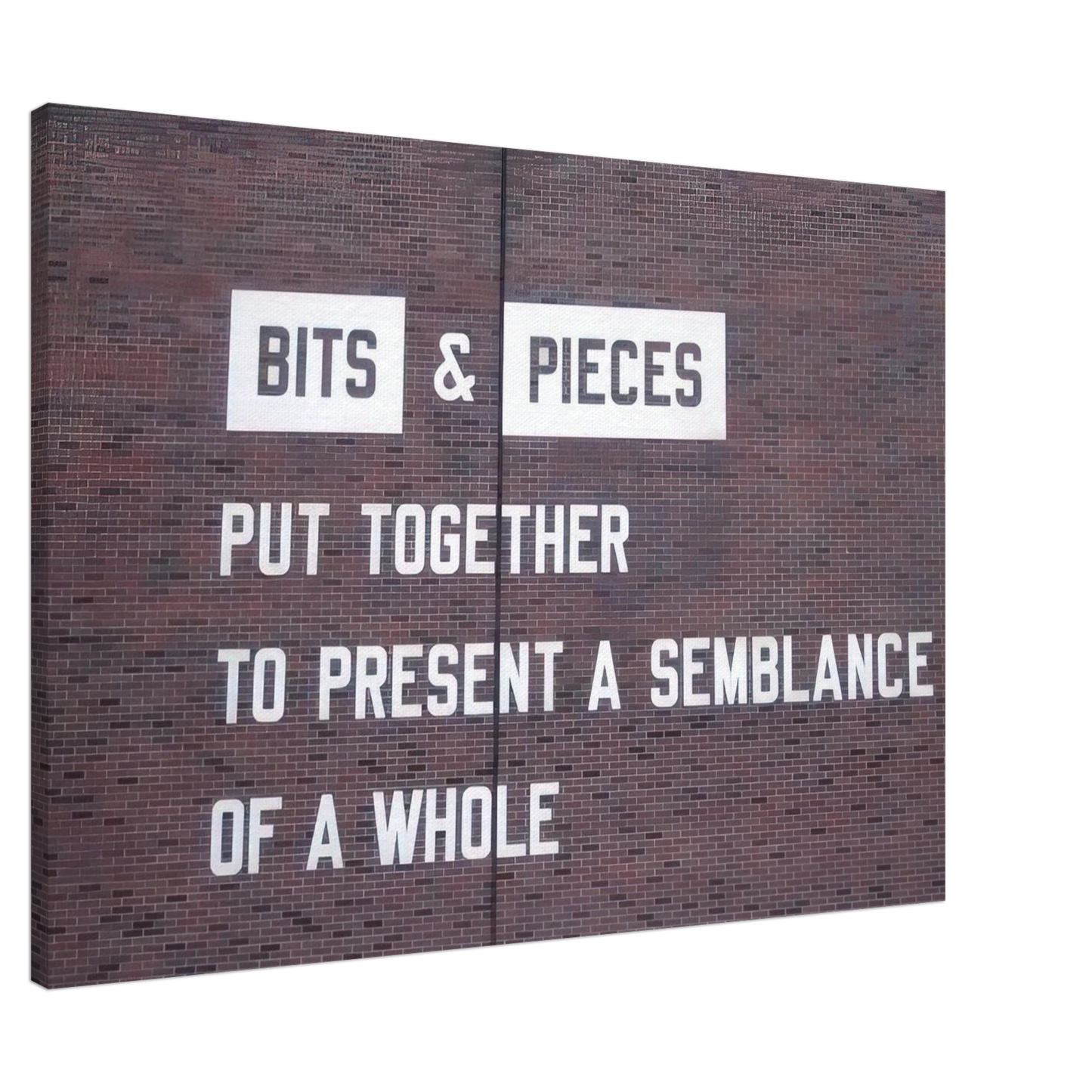 Lawrence Weiner - Bits Pieces Put Together to Present a Semblance of a Whole - 2005 Canvas - Default Title-canvas