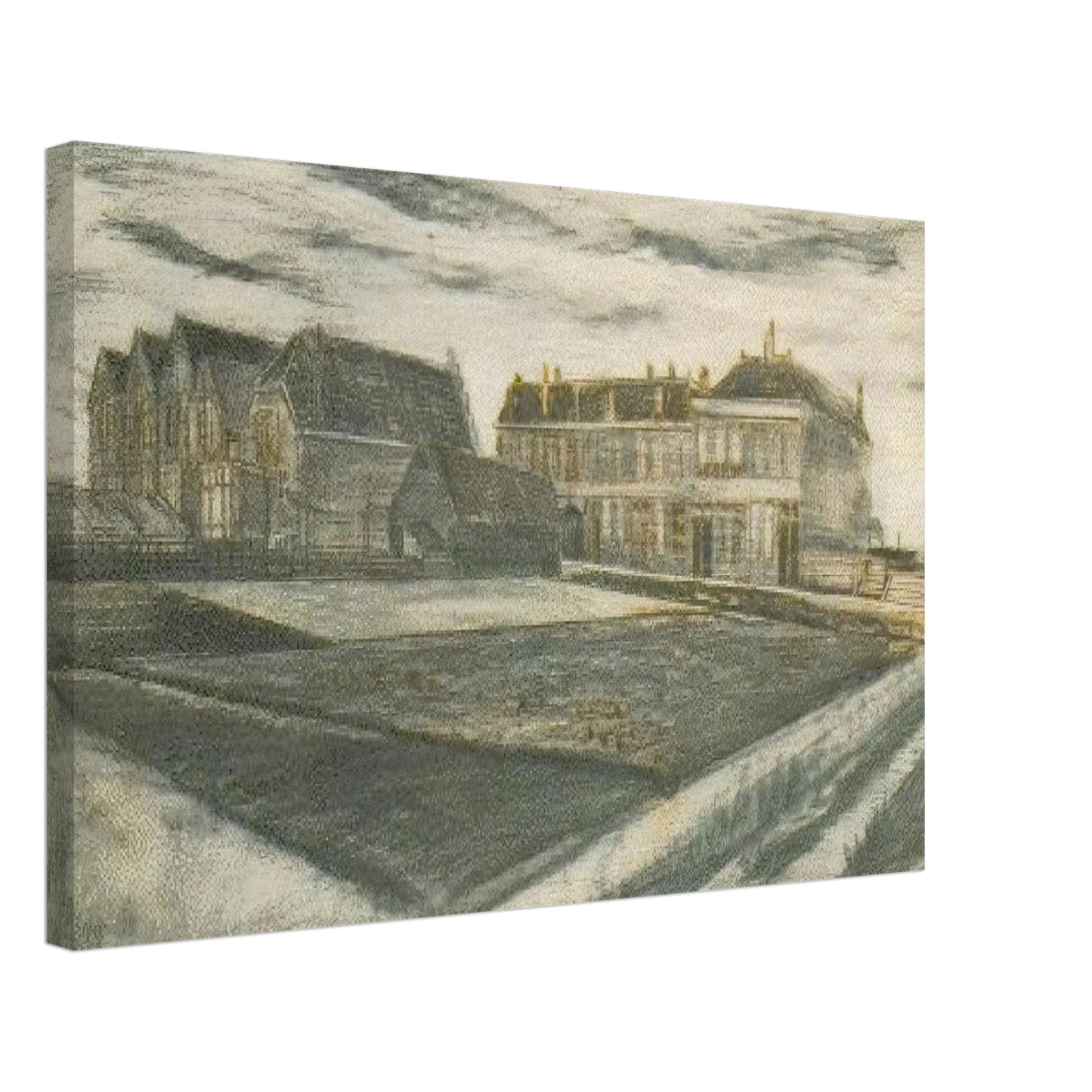 Vincent van Gogh - The Houses on Schenkweg where Van Gogh Lived Canvas - 70x100 cm / 28x40 inches-canvas