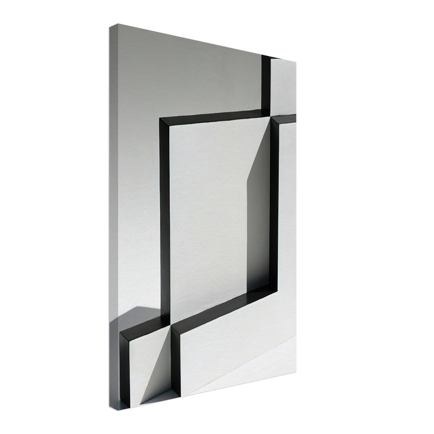 Lygia Pape - White and Black Sculpture - 1965 Canvas - 70x100 cm / 28x40 inches-canvas