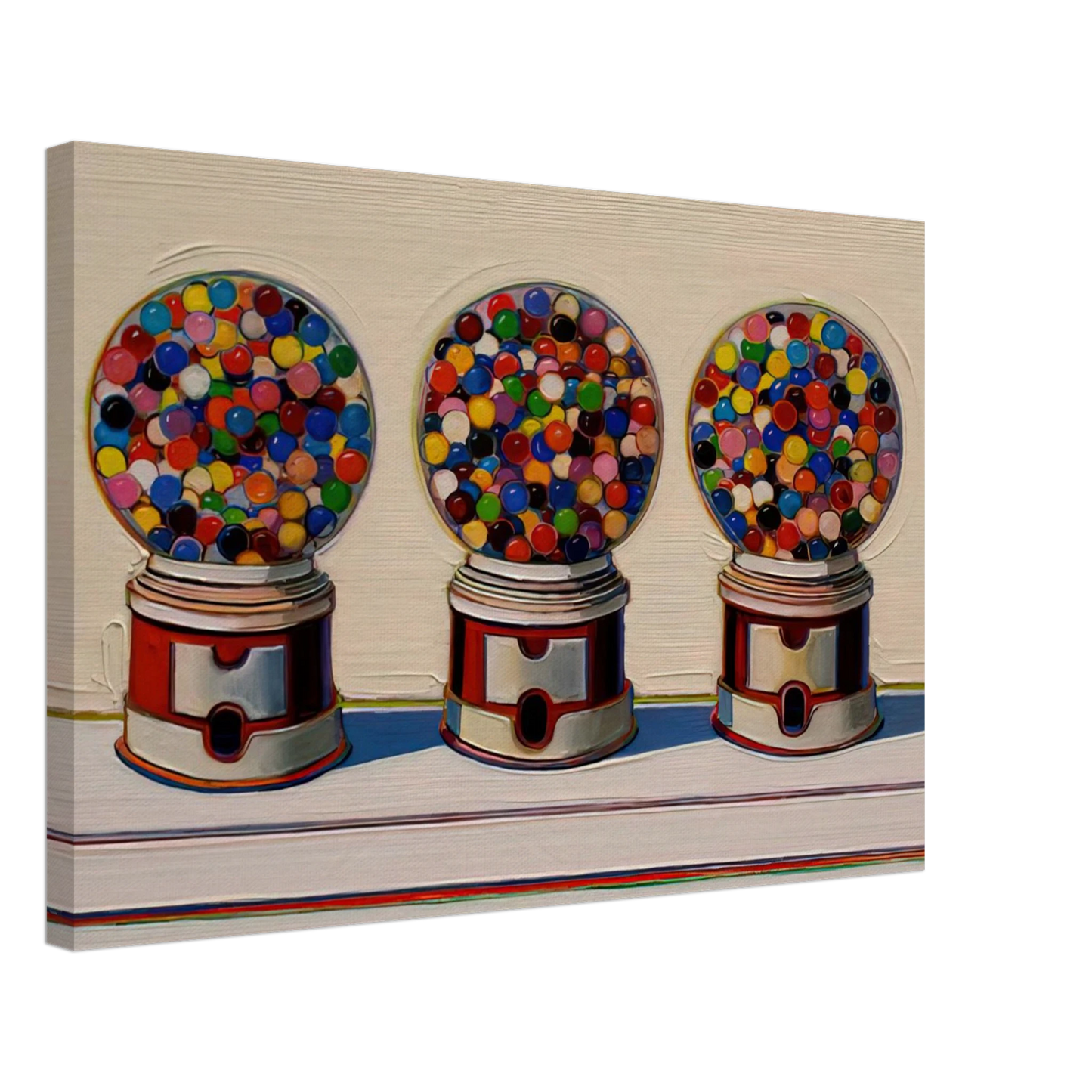 Wayne Thiebaud - Three Machines - 1963 Canvas - 70x100 cm / 28x40 inches-canvas