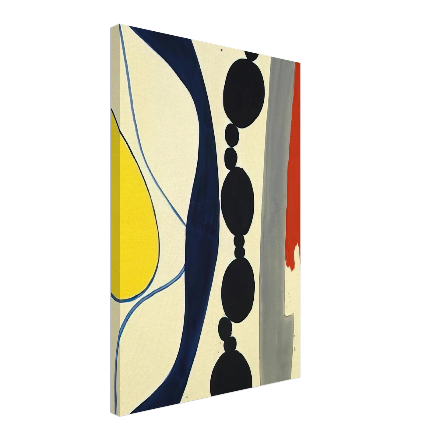 Ernst Wilhelm Nay - Schwarze Kette Grun zu Rot - 1966 Canvas - 40x60 cm / 16x24 inches-canvas