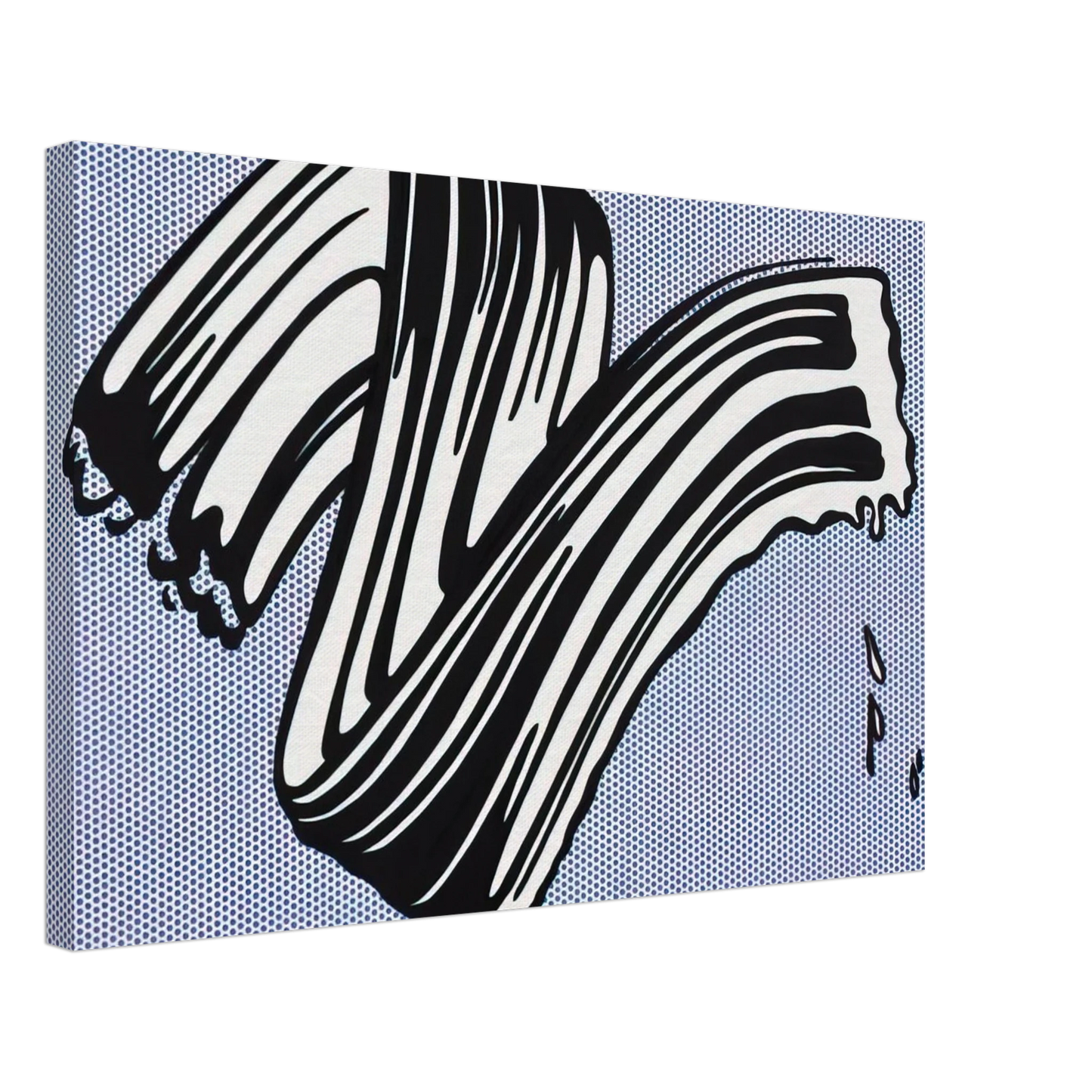 Roy Lichtenstein - WHITE BRUSHSTROKE I 1965 Canvas - 40x60 cm / 16x24 inches-canvas