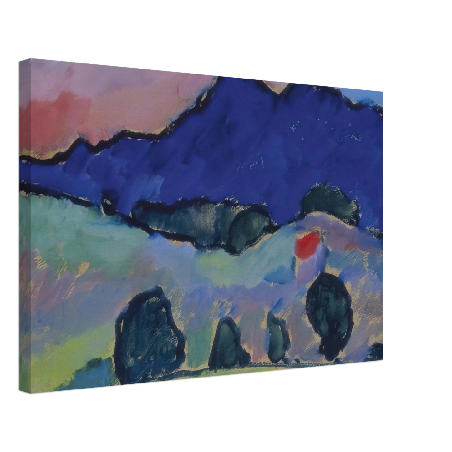 Alexej von Jawlensky - BLAUER BERG 1910 Canvas - 70x100 cm / 28x40 inches-canvas