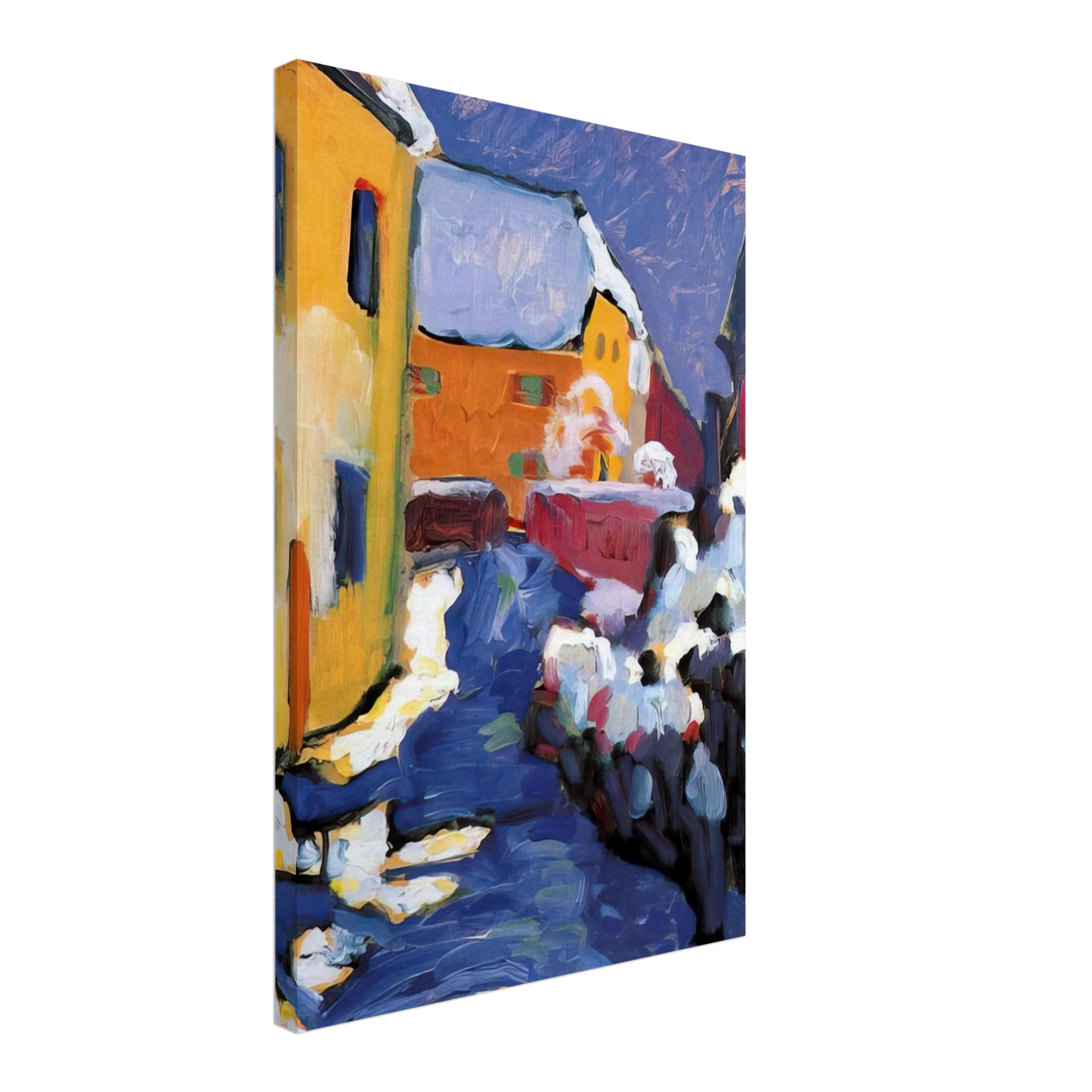 Wassily Kandinsky - CEMETERY AND VICARAGE IN KOCHEL 1909 Canvas - 70x100 cm / 28x40 inches-canvas