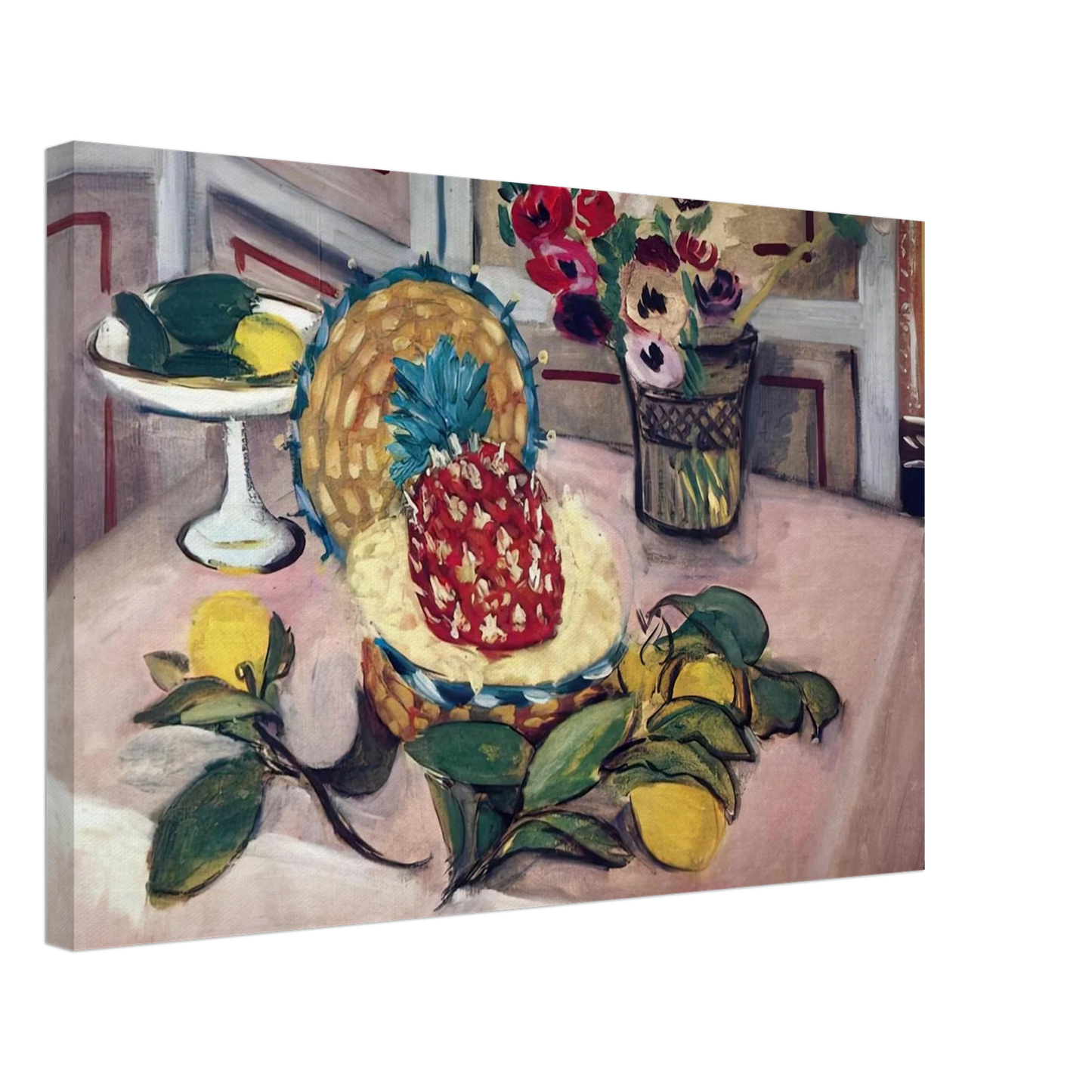 Henri Matisse - STILL LIFE WITH PINEAPPLES 1 Canvas - 70x100 cm / 28x40 inches-canvas