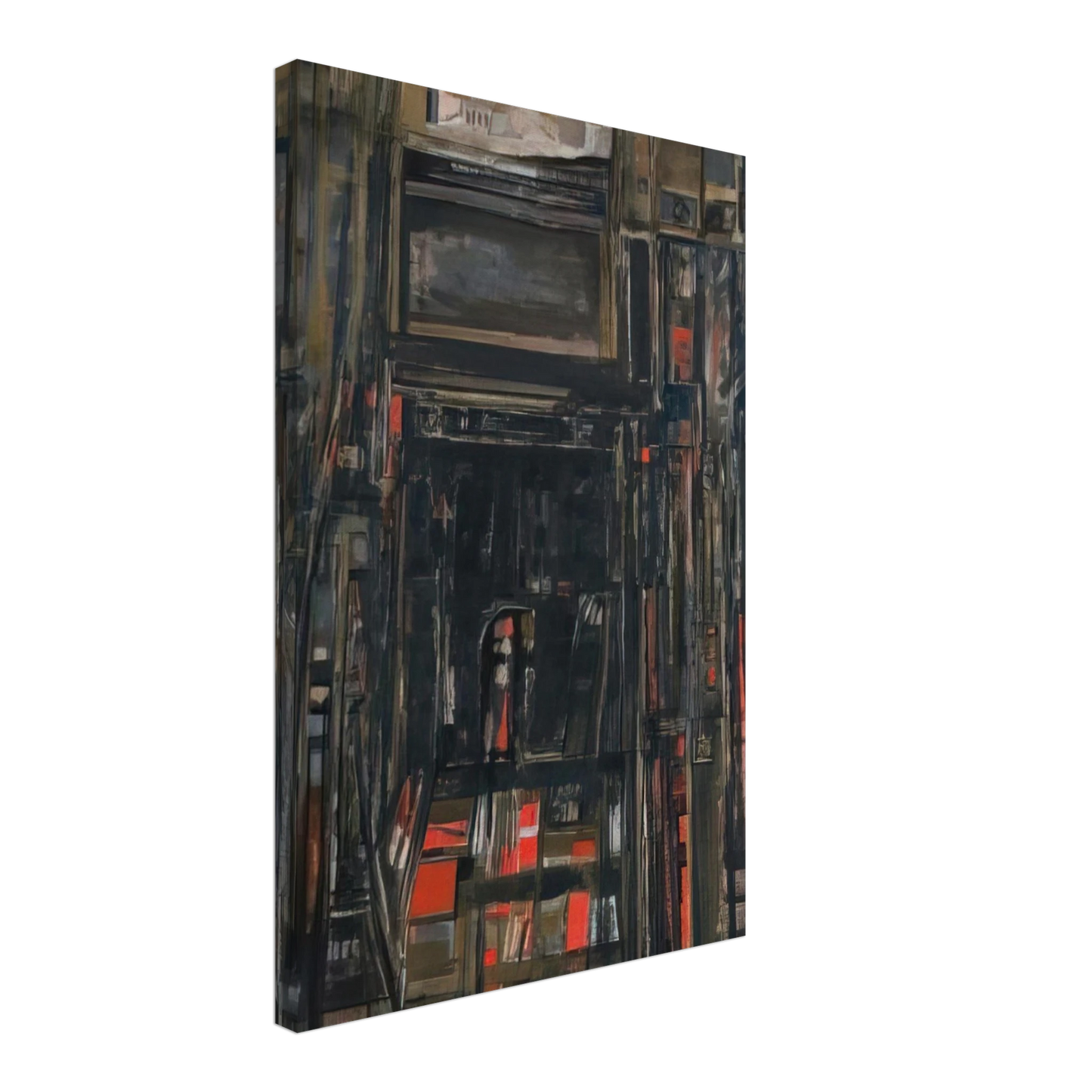 Maria Helena Vieira da Silva - Le theatre PIrandello - 1976 Canvas - 40x60 cm / 16x24 inches-canvas