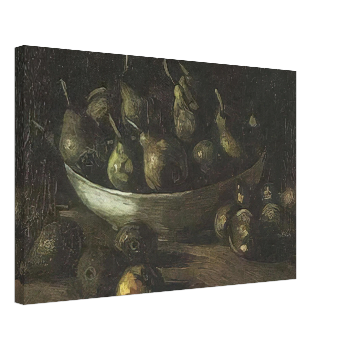 Vincent van Gogh - Still life with an Earthern bowl and pears Canvas - 70x100 cm / 28x40 inches-canvas