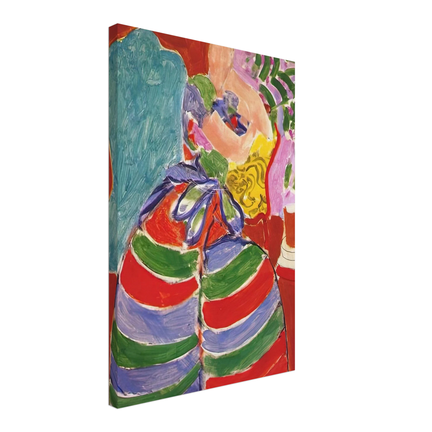 Henri Matisse - THE STRIPED DRESS 1938 Canvas - 40x60 cm / 16x24 inches-canvas
