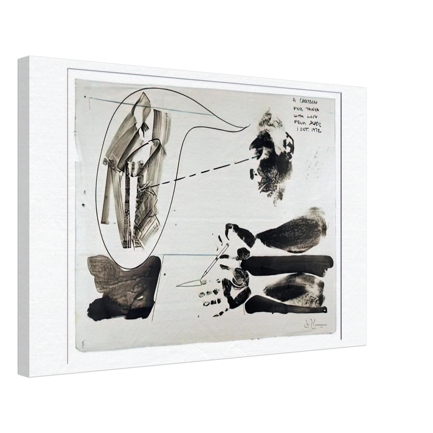 Jasper Johns - CARTOON FOR TANYA 1972 Canvas - 70x100 cm / 28x40 inches-canvas