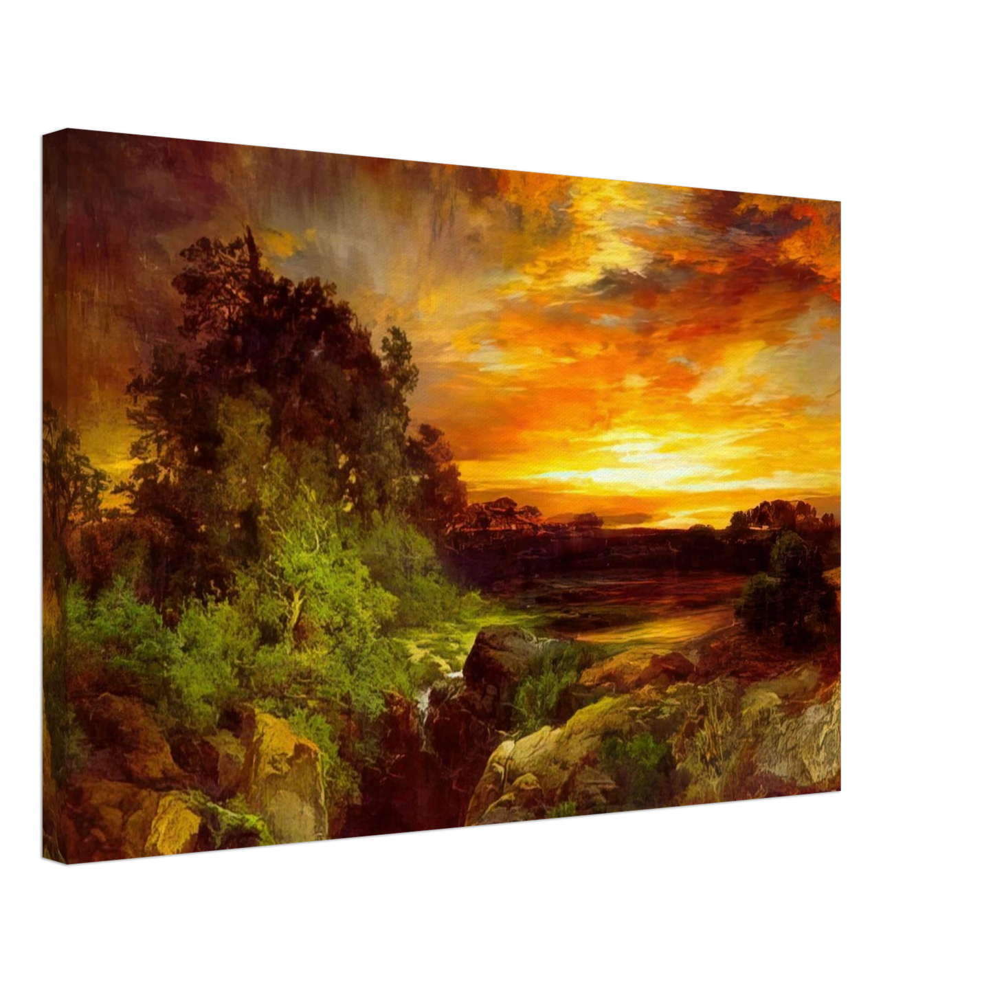 Thomas Moran - An Arizona Sunset Near the Grand Canyon Canvas - 70x100 cm / 28x40 inches-canvas