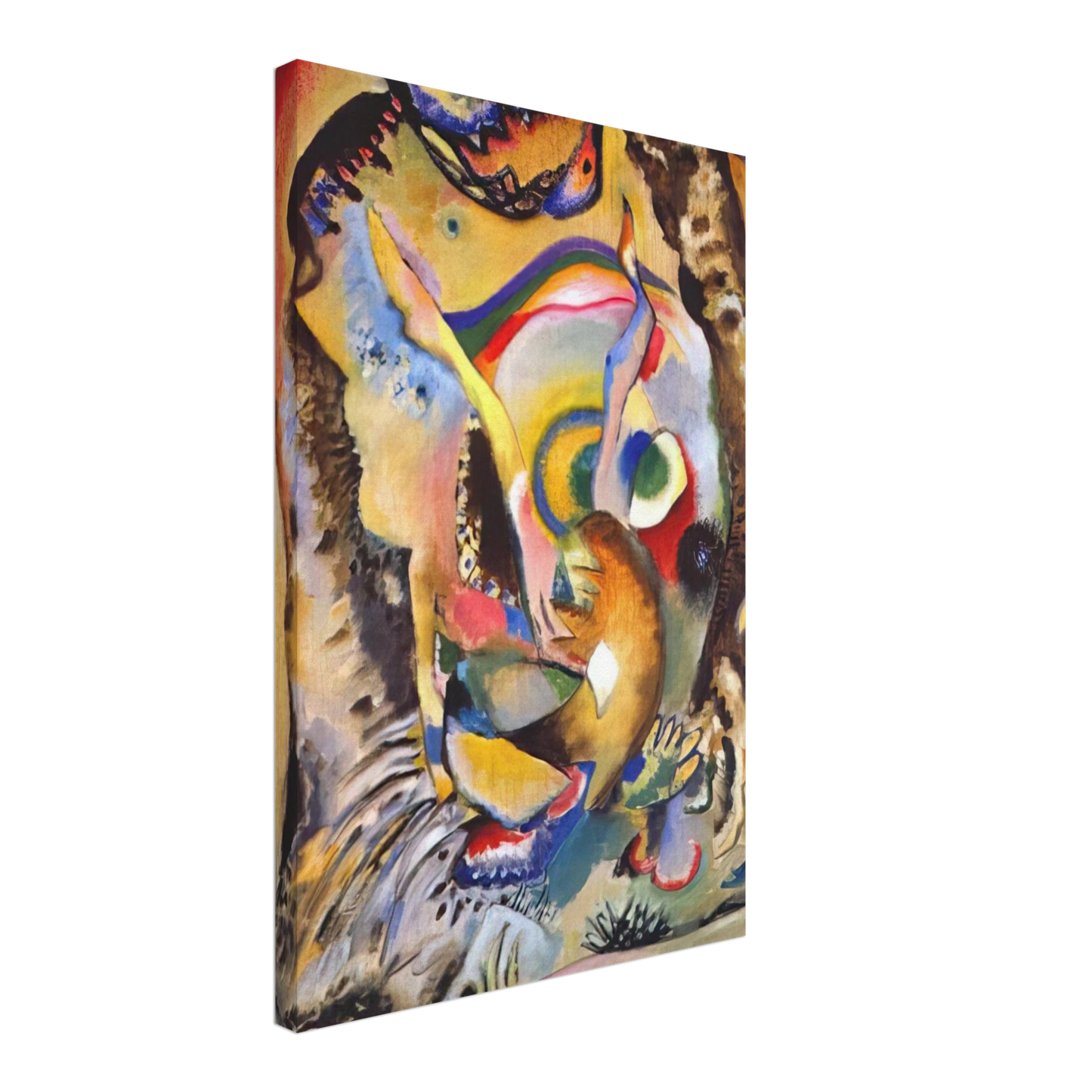 Wassily Kandinsky - PAINTING ON LIGHT GROUND 1916 Canvas - 40x60 cm / 16x24 inches-canvas