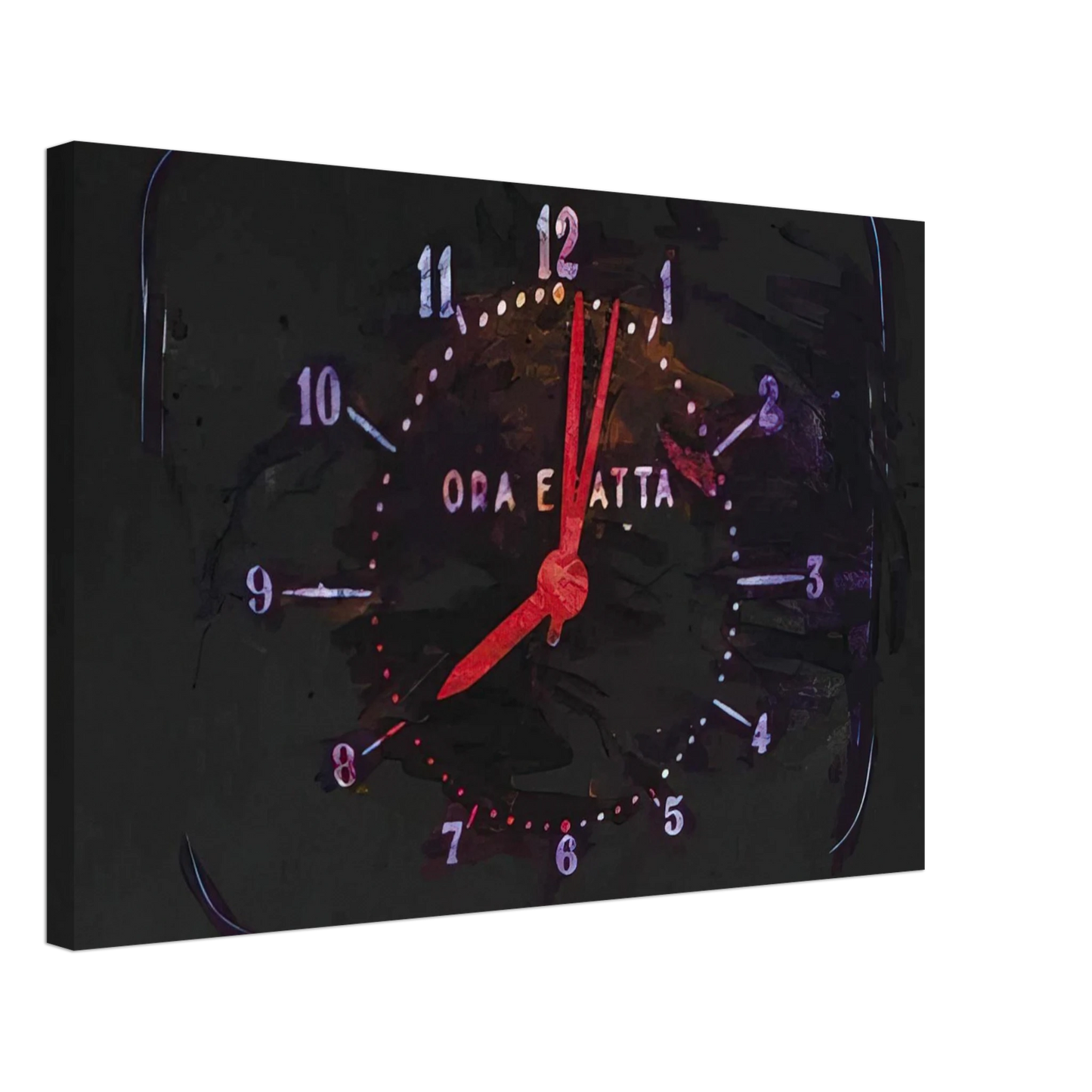 Mario Schifano - The Exact Time - 1973 Canvas - 70x100 cm / 28x40 inches-canvas