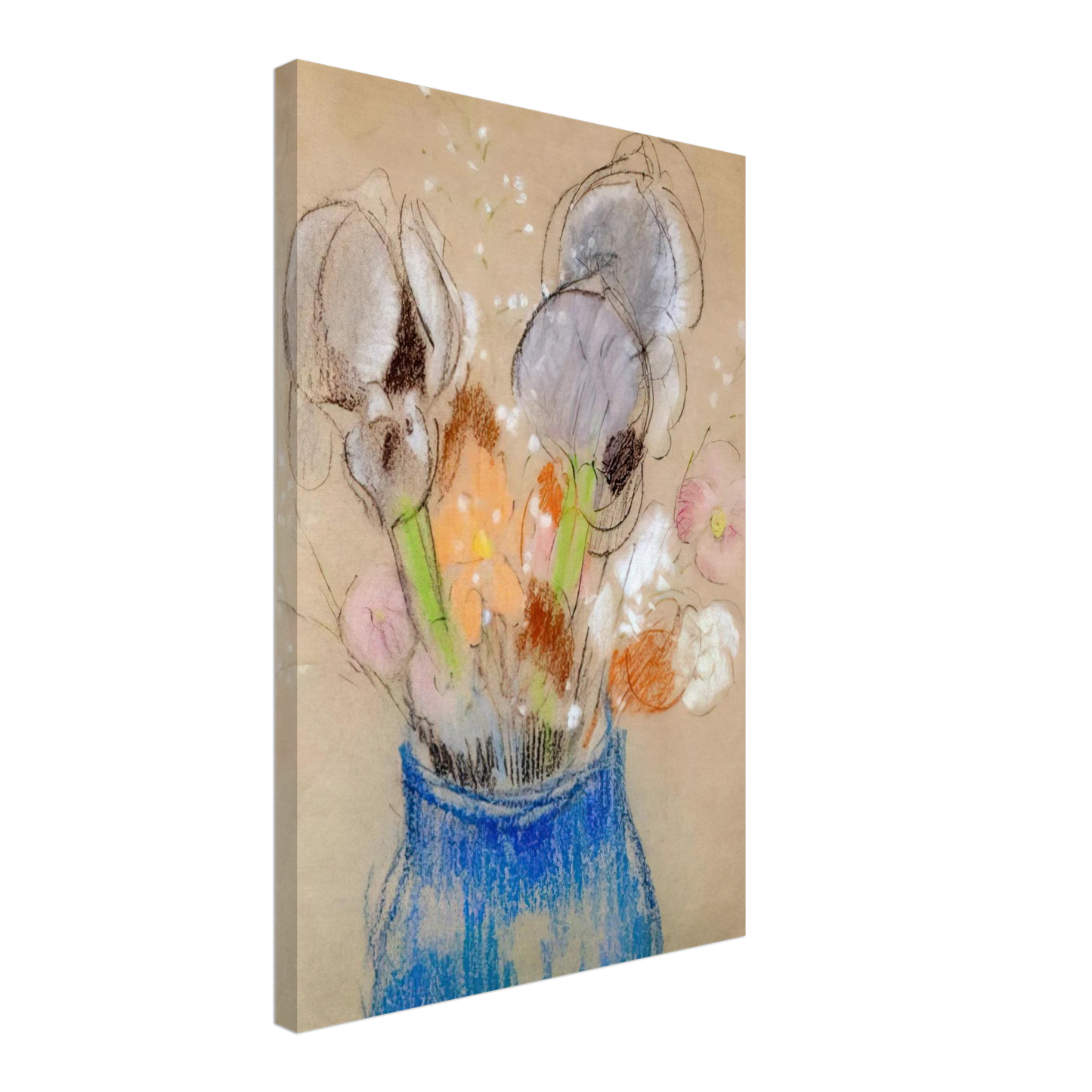 Odilon Redon - BOUQUET OF FLOWERS 4 Canvas - 40x60 cm / 16x24 inches-canvas