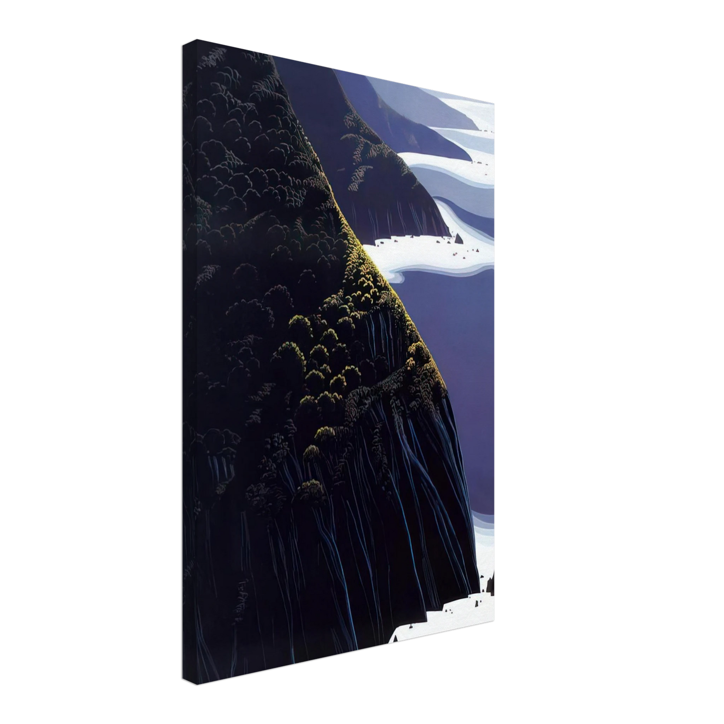 Eyvind Earle - Gray Big Sur Canvas - 70x100 cm / 28x40 inches-canvas