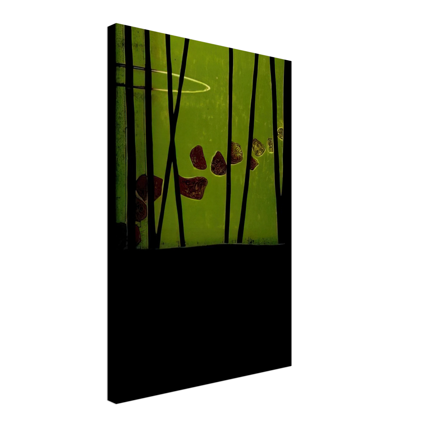 Hiroyuki Tajima - Small Garden - 1967 Canvas - 70x100 cm / 28x40 inches-canvas