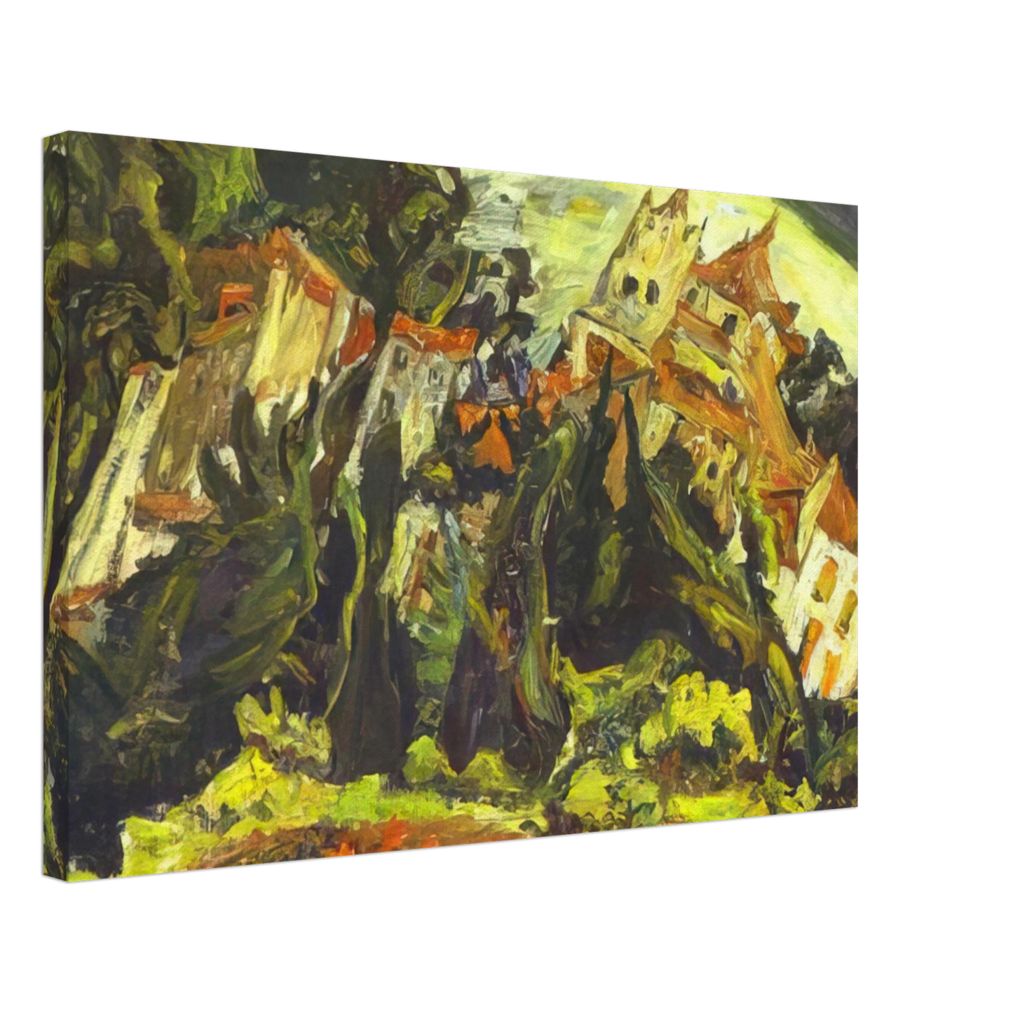 Chaim Soutine - HOUSES AT CERET Canvas - 40x60 cm / 16x24 inches-canvas