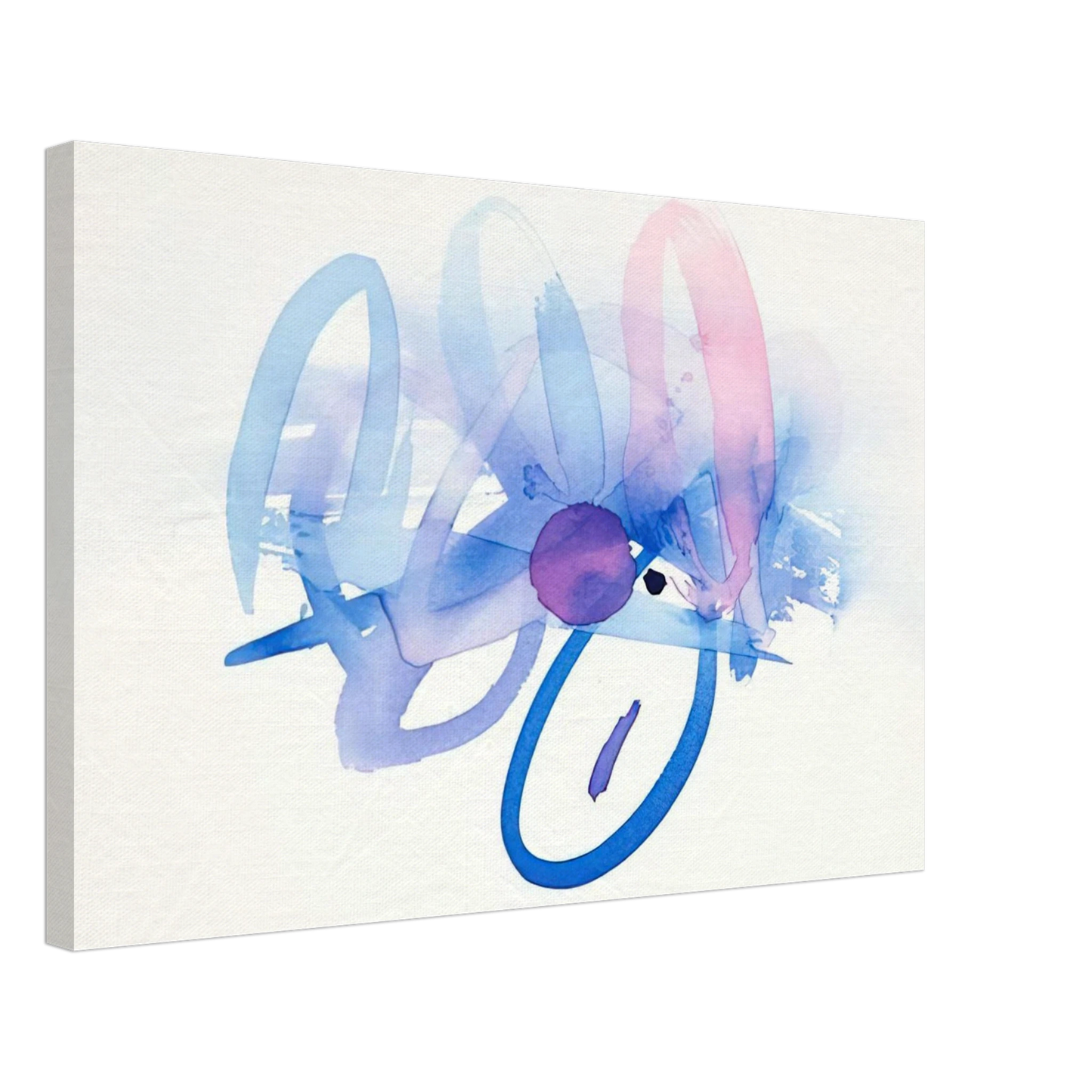 Luis Feito - UNTITLED PURPLE PINK AND BLUE Canvas - 40x60 cm / 16x24 inches-canvas