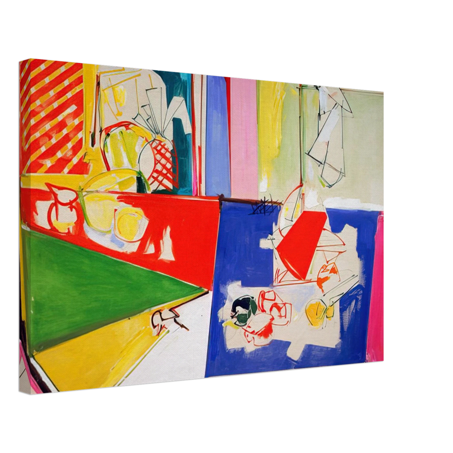 Hans Hofmann - Magenta and Blue Canvas - 70x100 cm / 28x40 inches-canvas