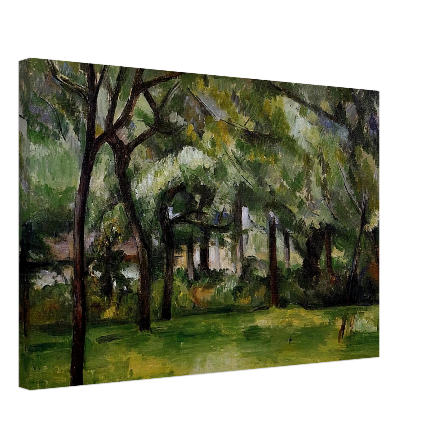 Paul Cezanne - Farm in Normandy. Summer Canvas - 70x100 cm / 28x40 inches-canvas