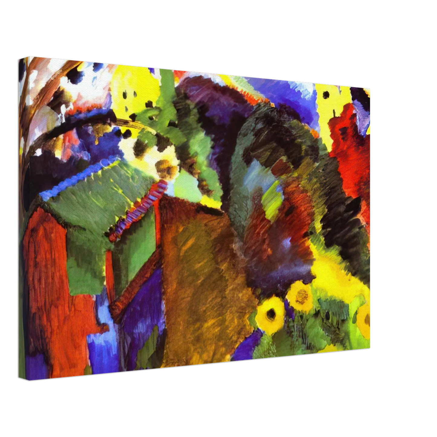 Wassily Kandinsky - MURNAU GARDEN 1910 Canvas - 70x100 cm / 28x40 inches-canvas