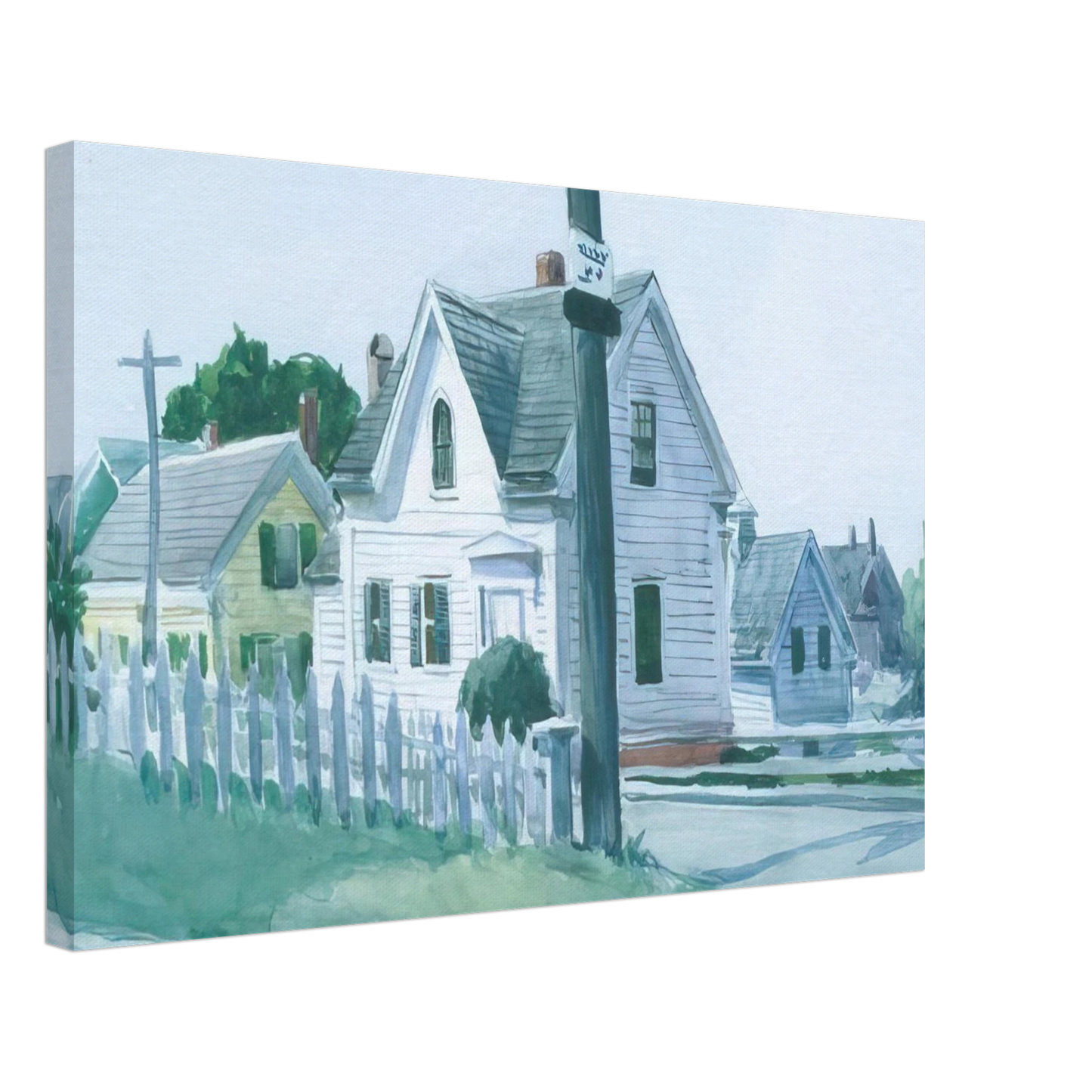 Edward Hopper - White House with Dormer Window Canvas - 70x100 cm / 28x40 inches-canvas