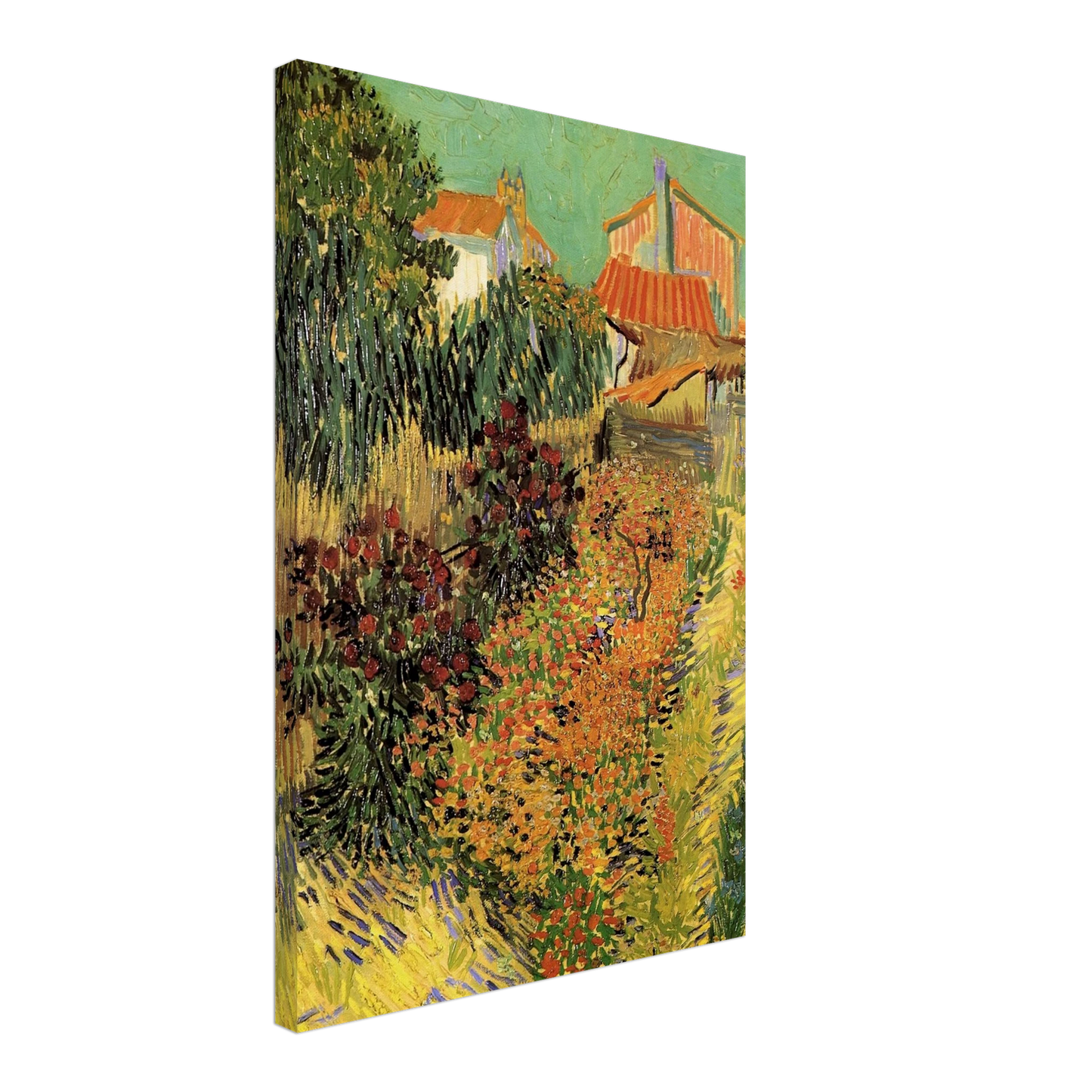 Vincent van Gogh - Garden Behind a House Canvas - 70x100 cm / 28x40 inches-canvas