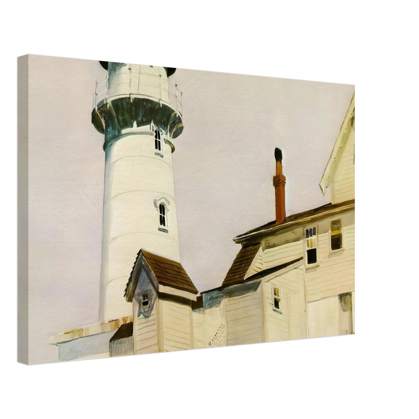 Edward Hopper - Light at Two lights Canvas - 70x100 cm / 28x40 inches-canvas