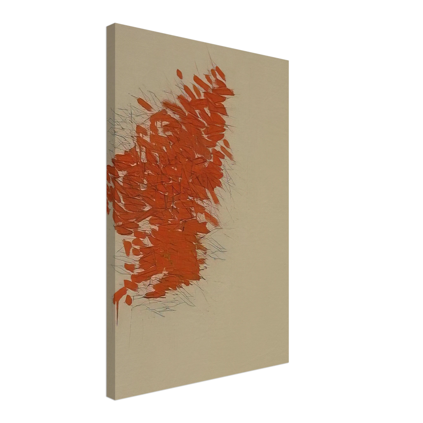 Robert Goodnough - Orange - 1973 Canvas - 70x100 cm / 28x40 inches-canvas
