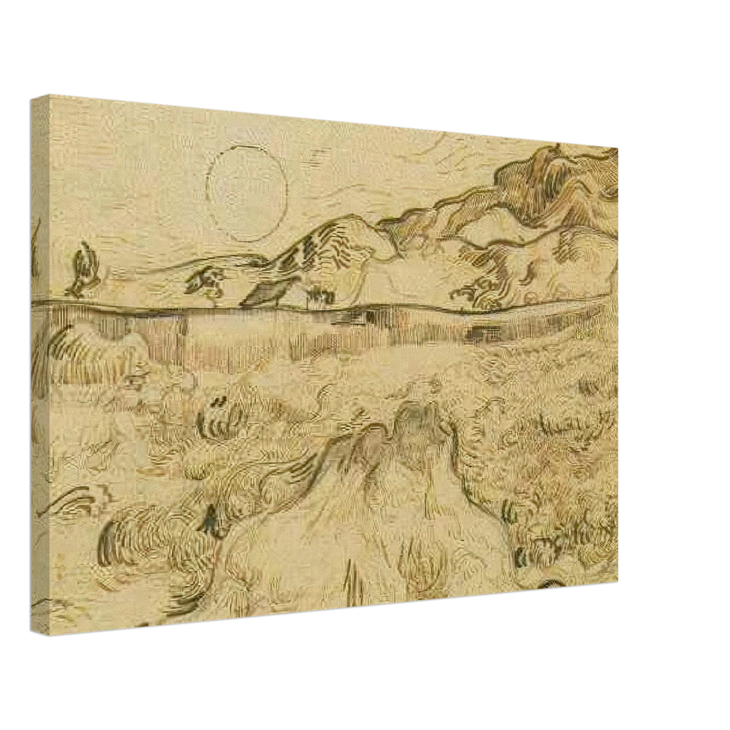 Vincent van Gogh - Enclosed Wheat Field with Reaper Canvas - 70x100 cm / 28x40 inches-canvas