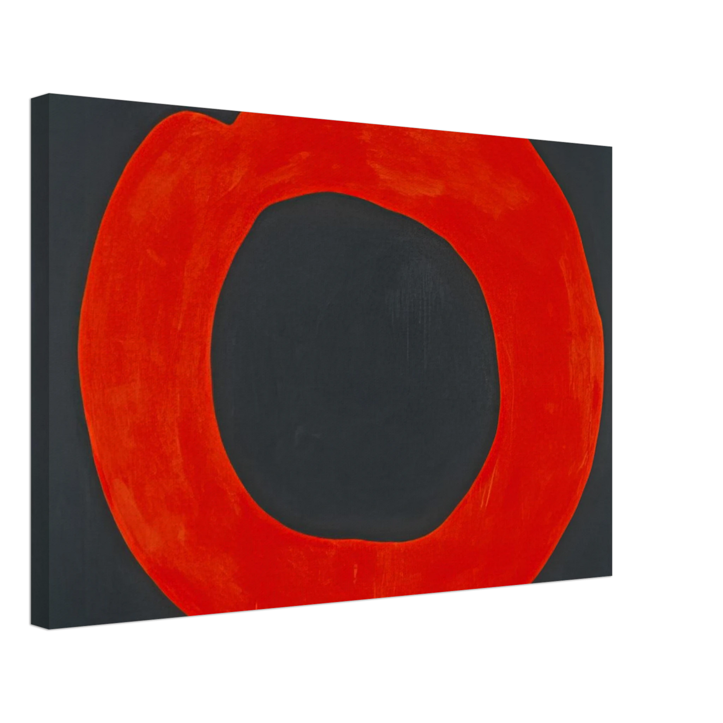 Jiro Yoshihara - Red Circle on Black - 1965 Canvas - 70x100 cm / 28x40 inches-canvas