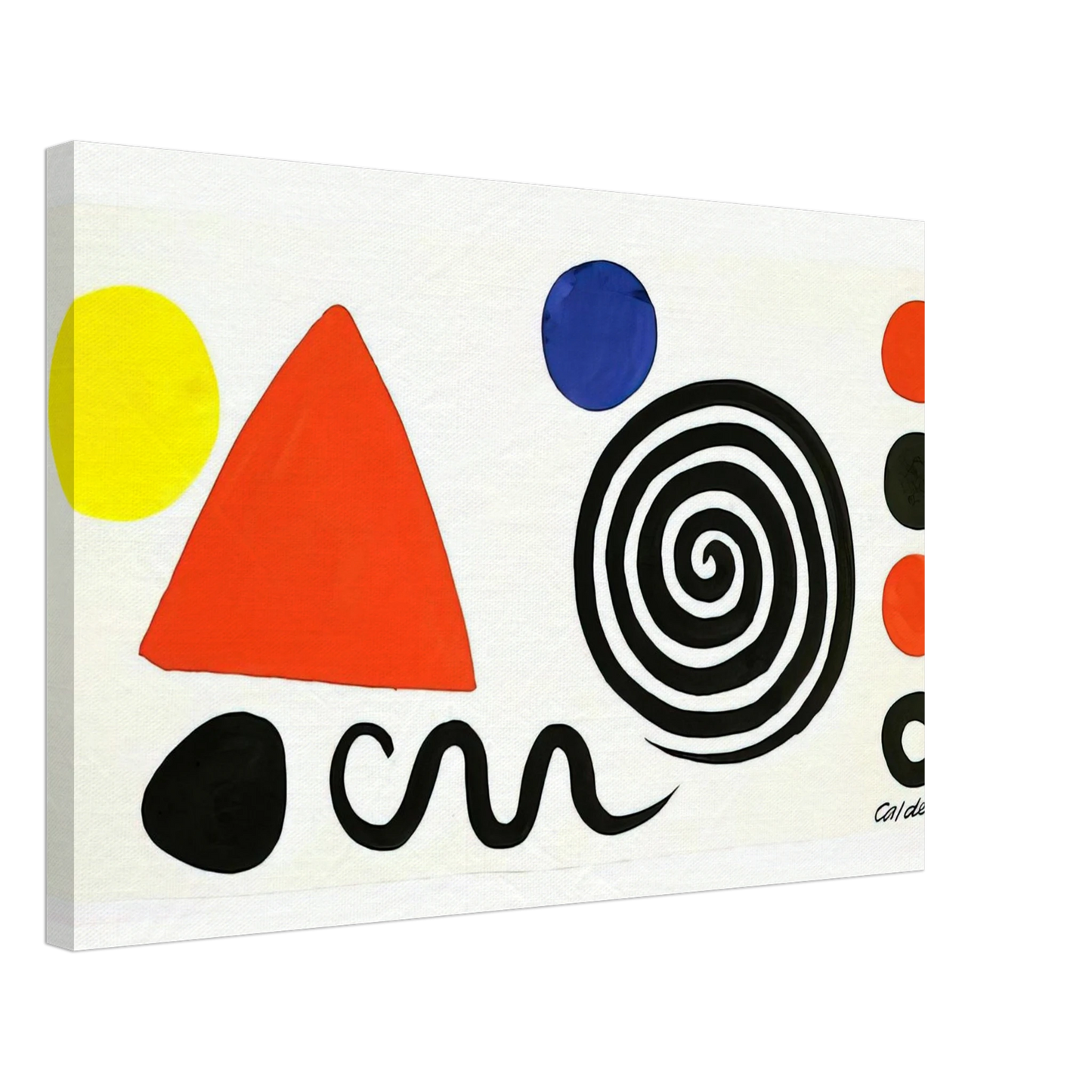Alexander Calder - ABSTRACTION 1966 Canvas - 70x100 cm / 28x40 inches-canvas