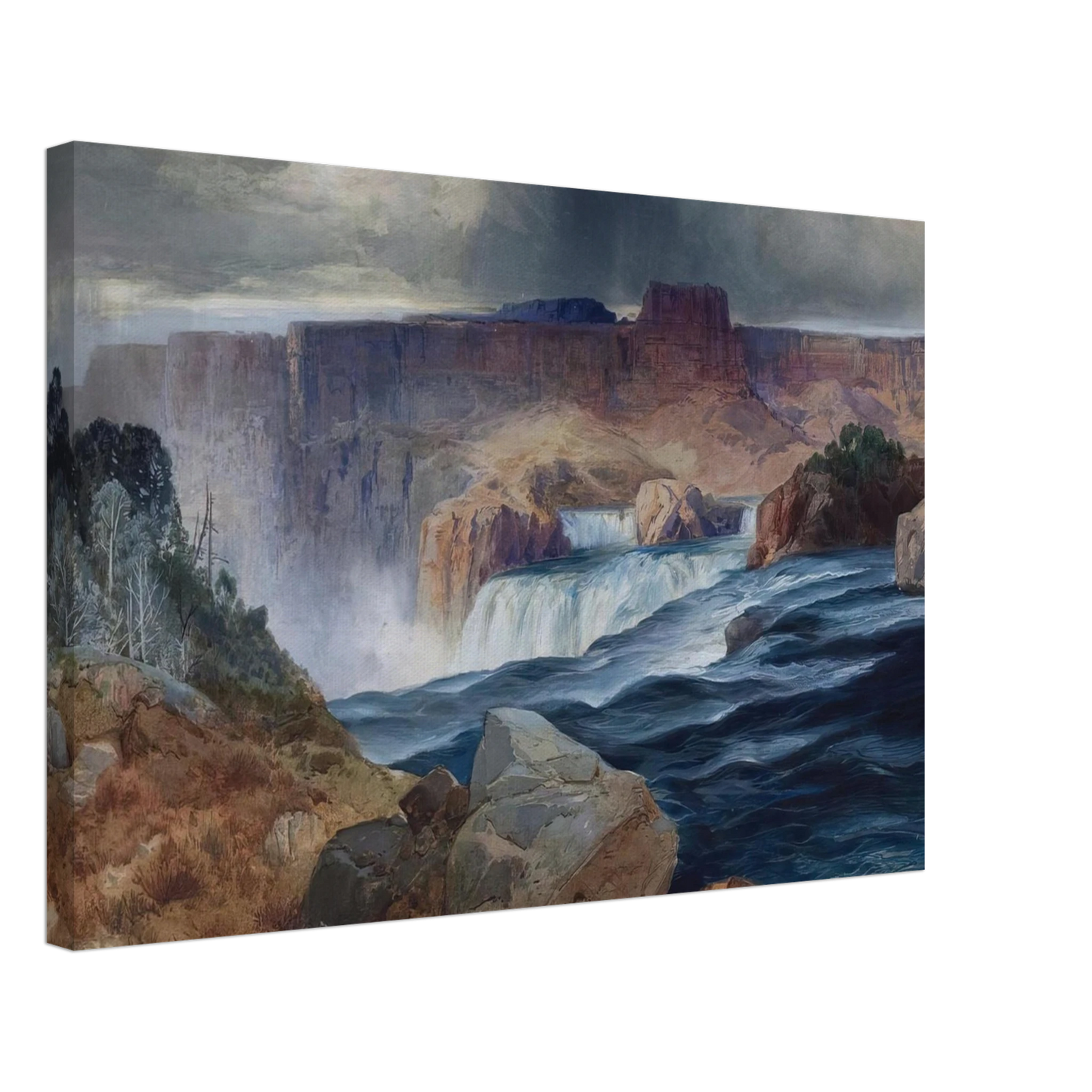 Thomas Moran - Shoshone Falls, Snake River, Idaho Canvas - 70x100 cm / 28x40 inches-canvas