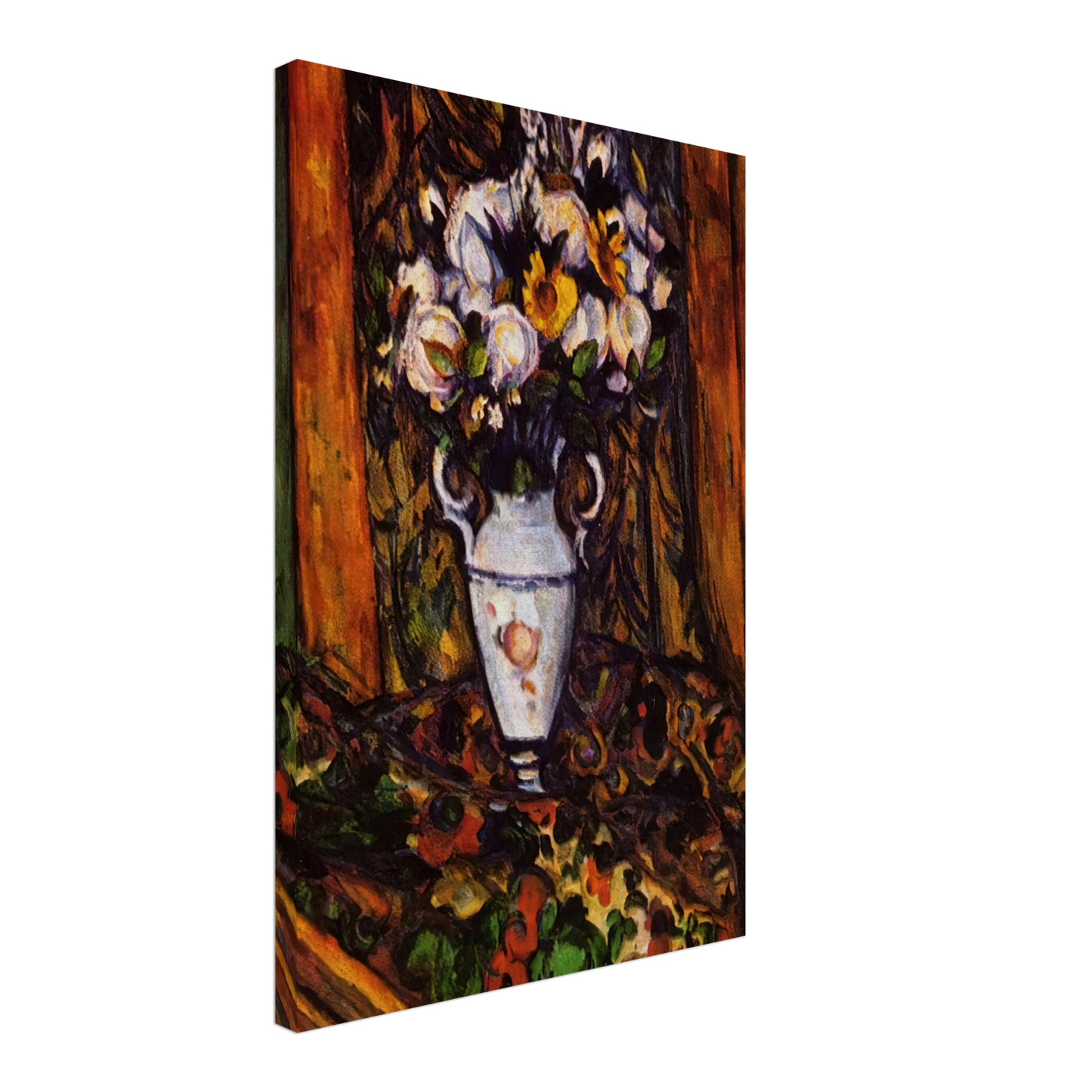 Paul Cezanne - Still Life, Vase with Flowers Canvas - 70x100 cm / 28x40 inches-canvas