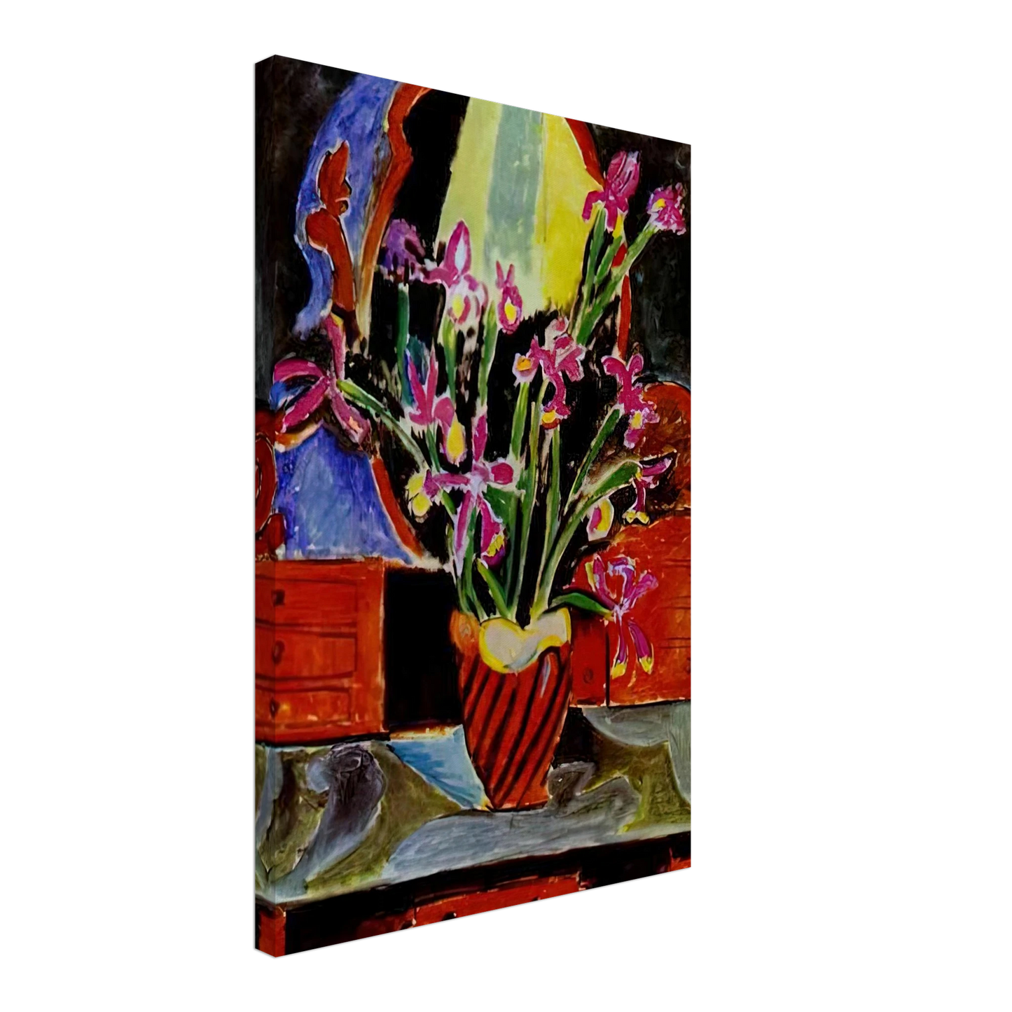 Henri Matisse - VASE OF IRISES 1912 Canvas - 40x60 cm / 16x24 inches-canvas