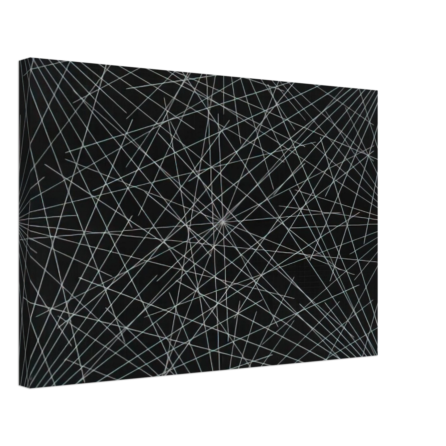 Sol LeWitt - Lines From Corners, Sides the Centre, to Points on a Grid Canvas - 70x100 cm / 28x40 inches-canvas