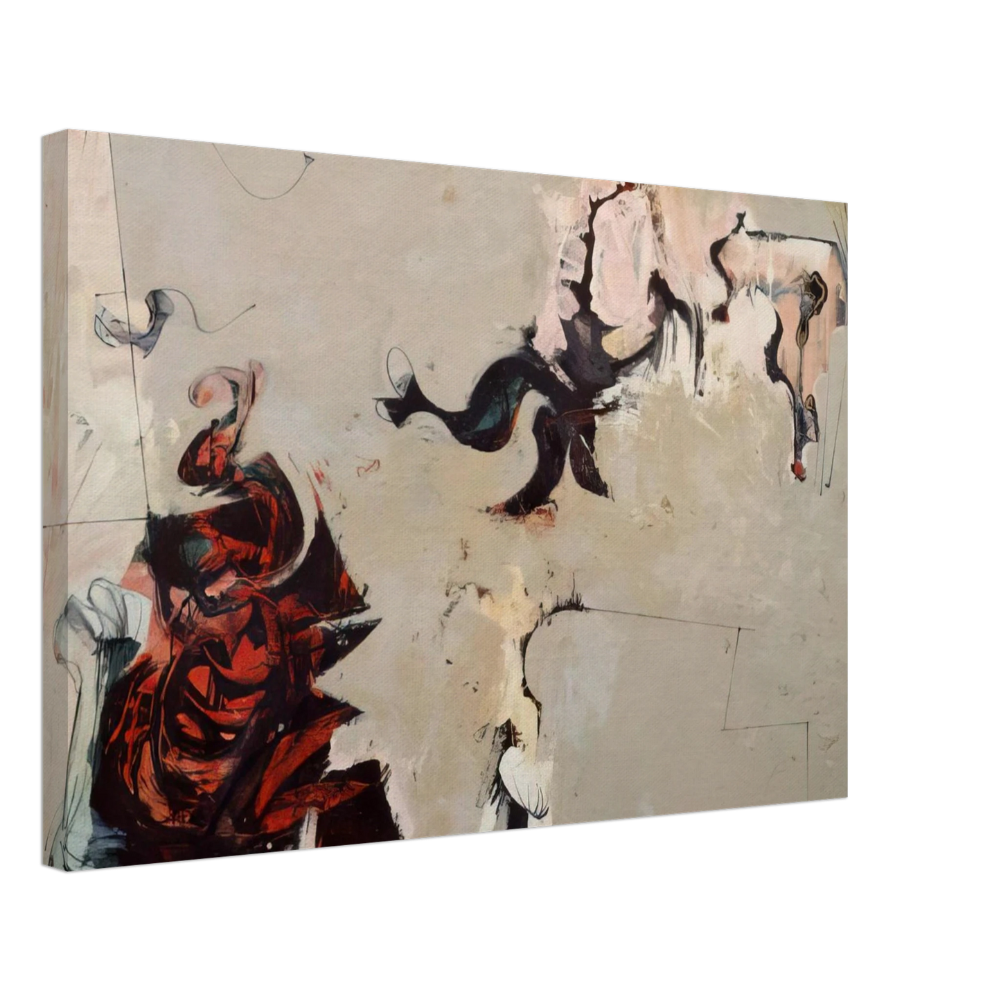 Charles Lapicque - Untitled - 1959 Canvas - 70x100 cm / 28x40 inches-canvas