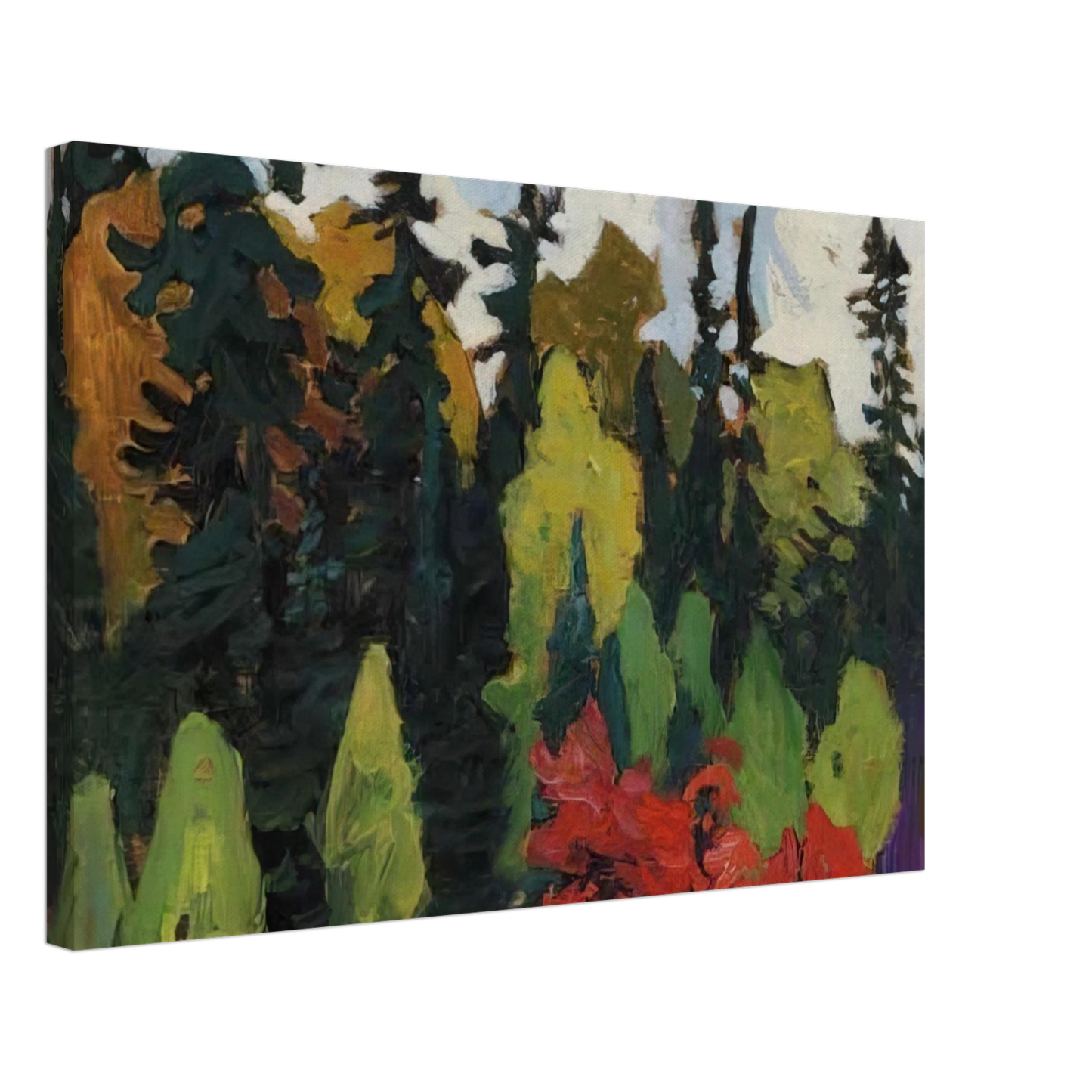 Lawren Harris - Woods, Algoma - 1918 Canvas - 40x60 cm / 16x24 inches-canvas