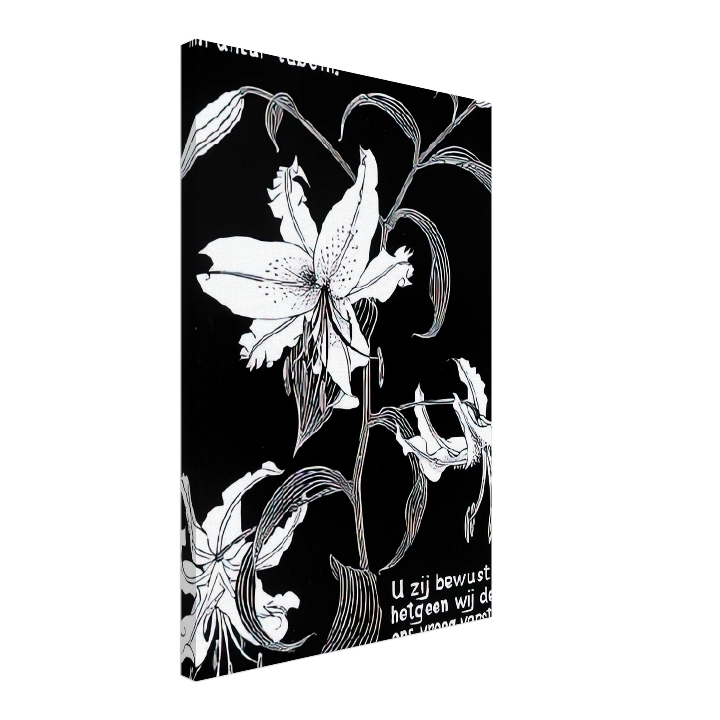 MC Escher - FLOWERS Canvas - 40x60 cm / 16x24 inches-canvas