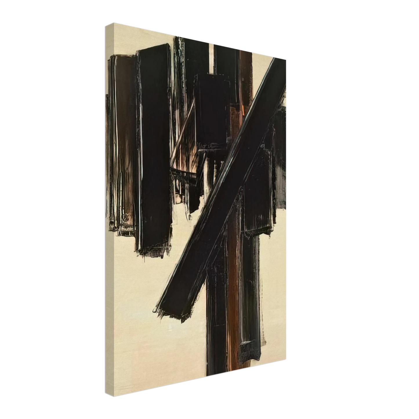 Pierre Soulages - Peinture, 10 juin 1958 - 1958 Canvas - 40x60 cm / 16x24 inches-canvas