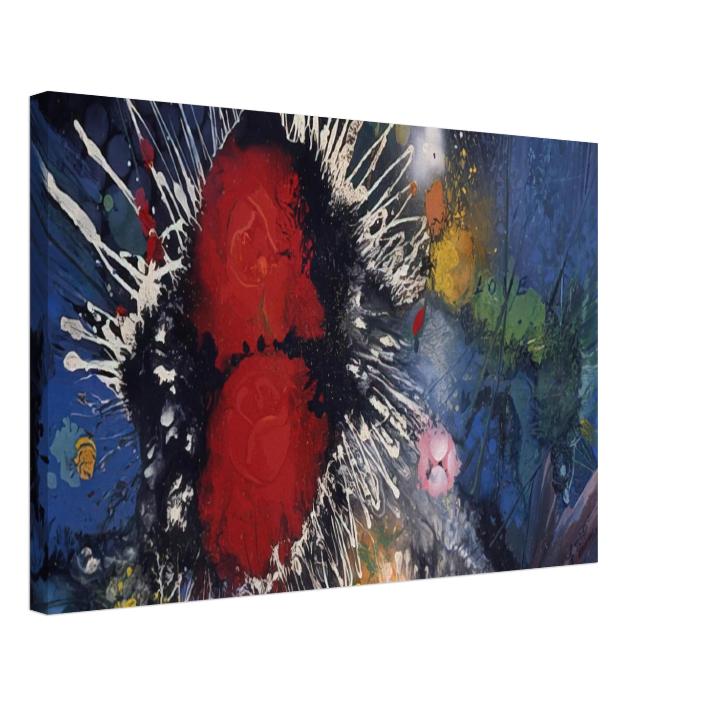 Gebre Kristos Desta - Flowers No. 4 - 1974 Canvas - 40x60 cm / 16x24 inches-canvas